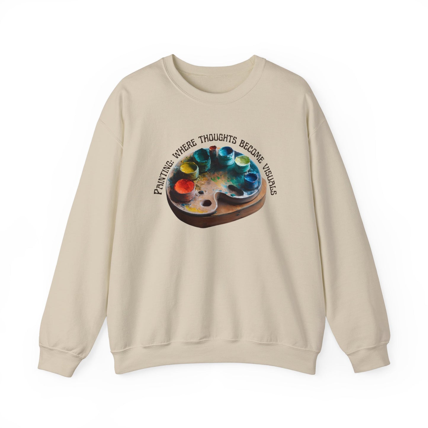 PAINTING WHERE THOUGHT BECOME VISUALS CREWNECK