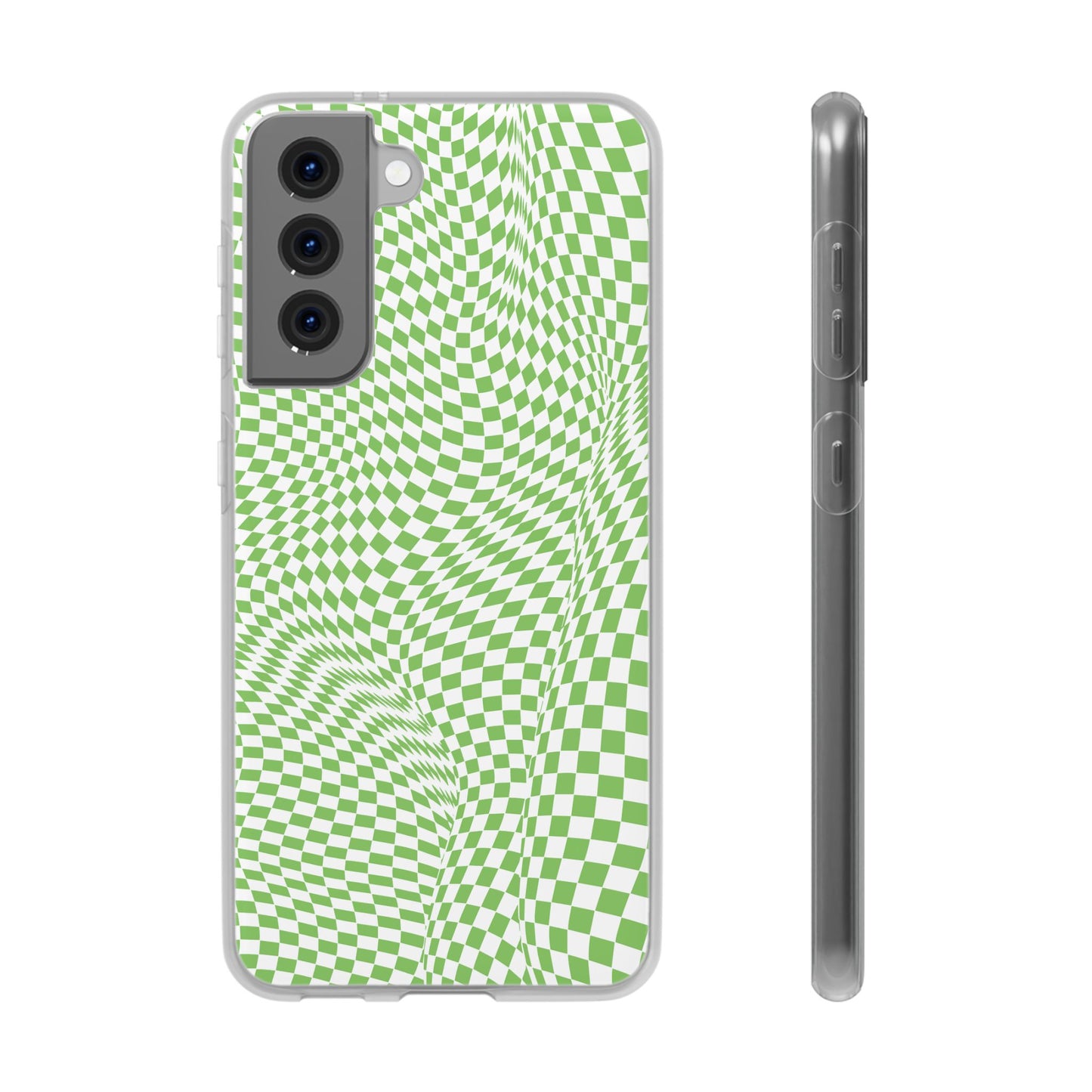 TRIPPY GREEN CHECKERED SAMSUNG FLEXI PHONECASE