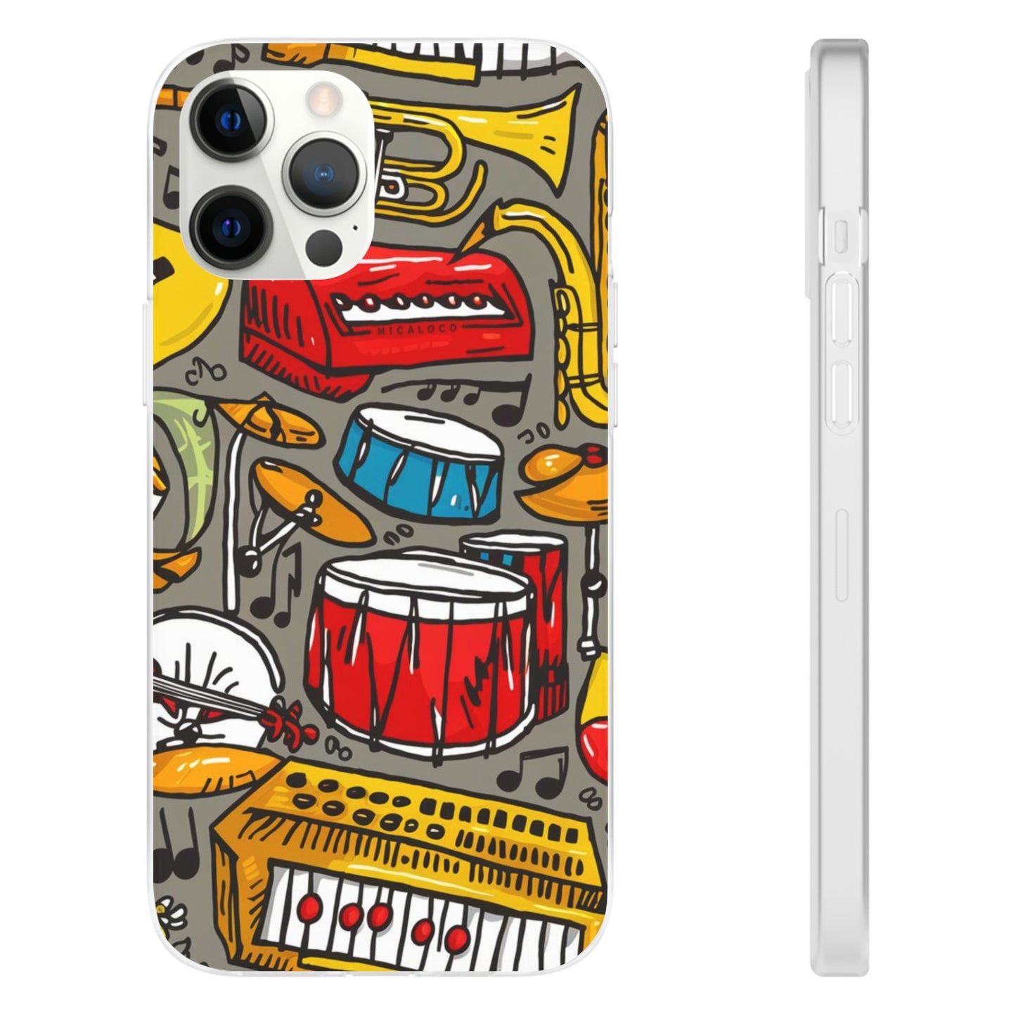 CARTOON MUSIC IPHONE FLEXI PHONECASE