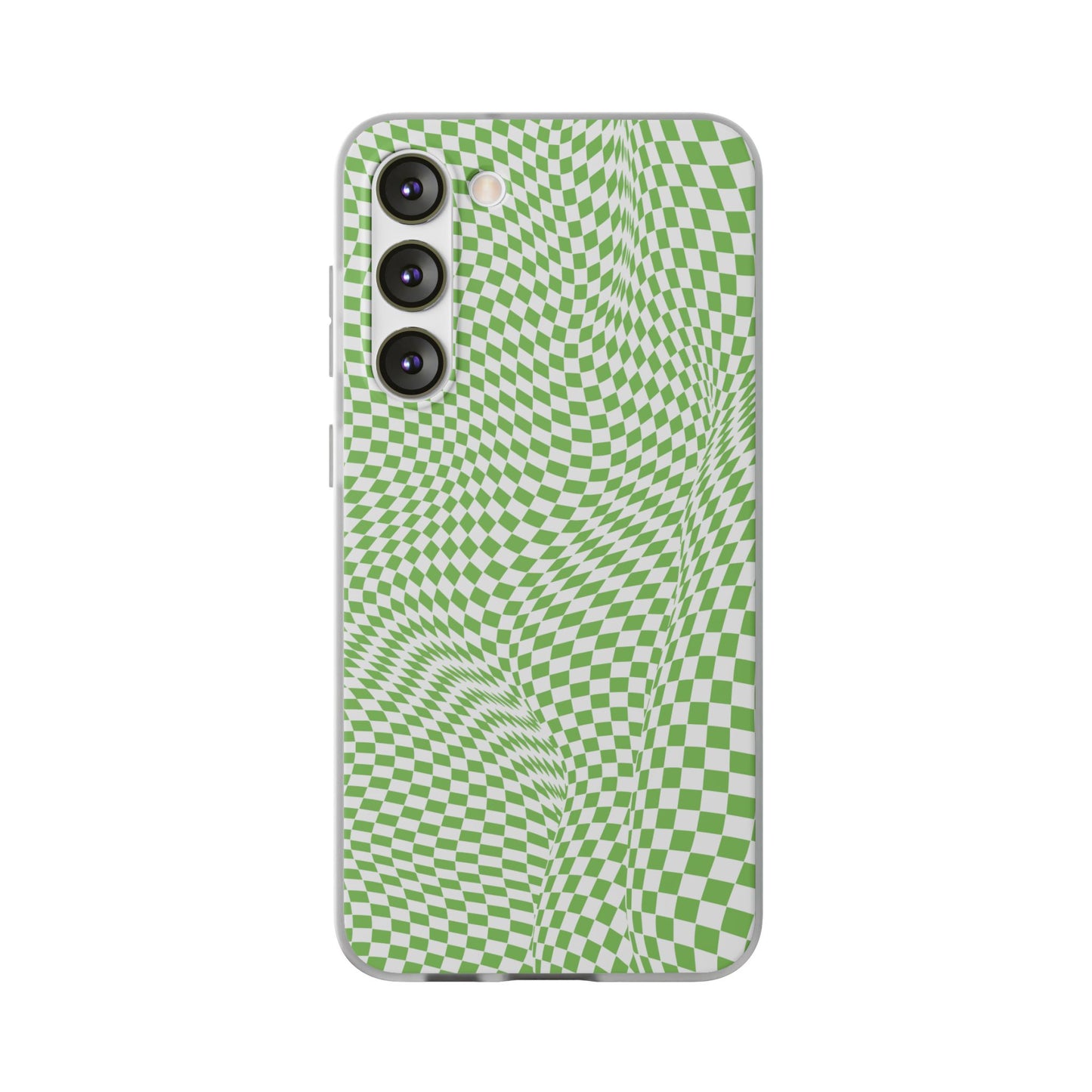 TRIPPY GREEN CHECKERED SAMSUNG FLEXI PHONECASE