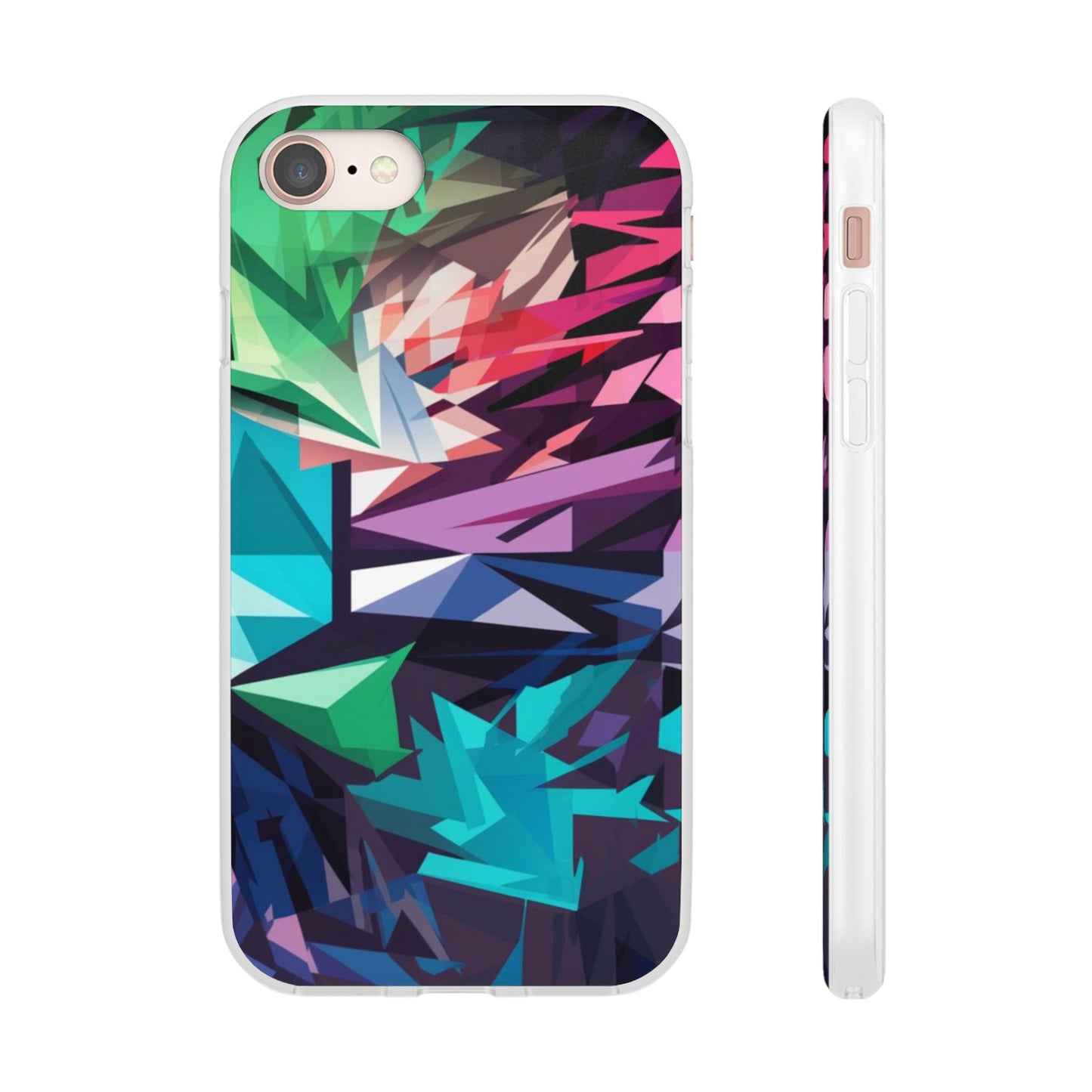 COLOURFUL GEOMETRICAL SHAPES IPHONE FLEXI PHONECASE