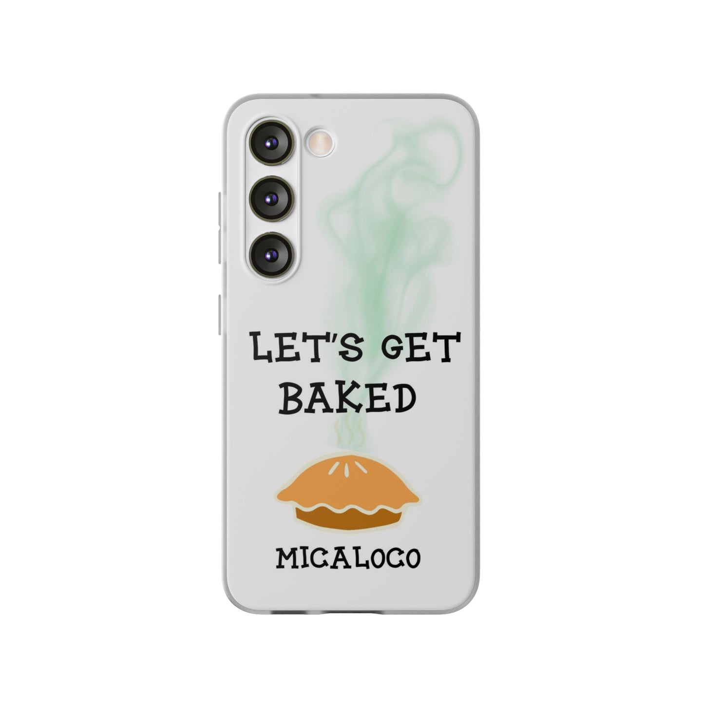 LET'S GET BAKED (WHT) SAMSUNG FLEXI PH CASE