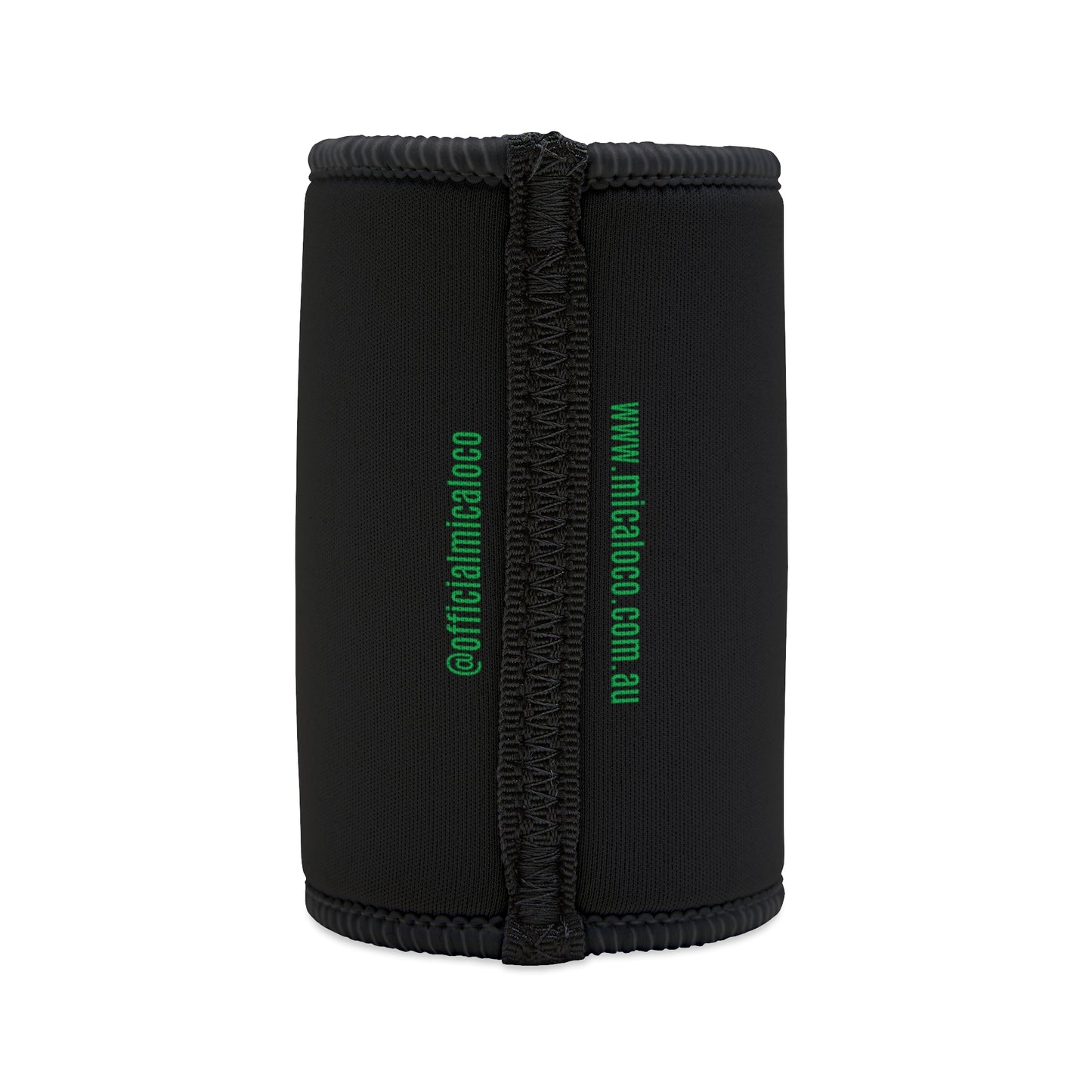 AUSSIE OI (WHT, YELLOW, GRN) BLACK STUBBY COOLER