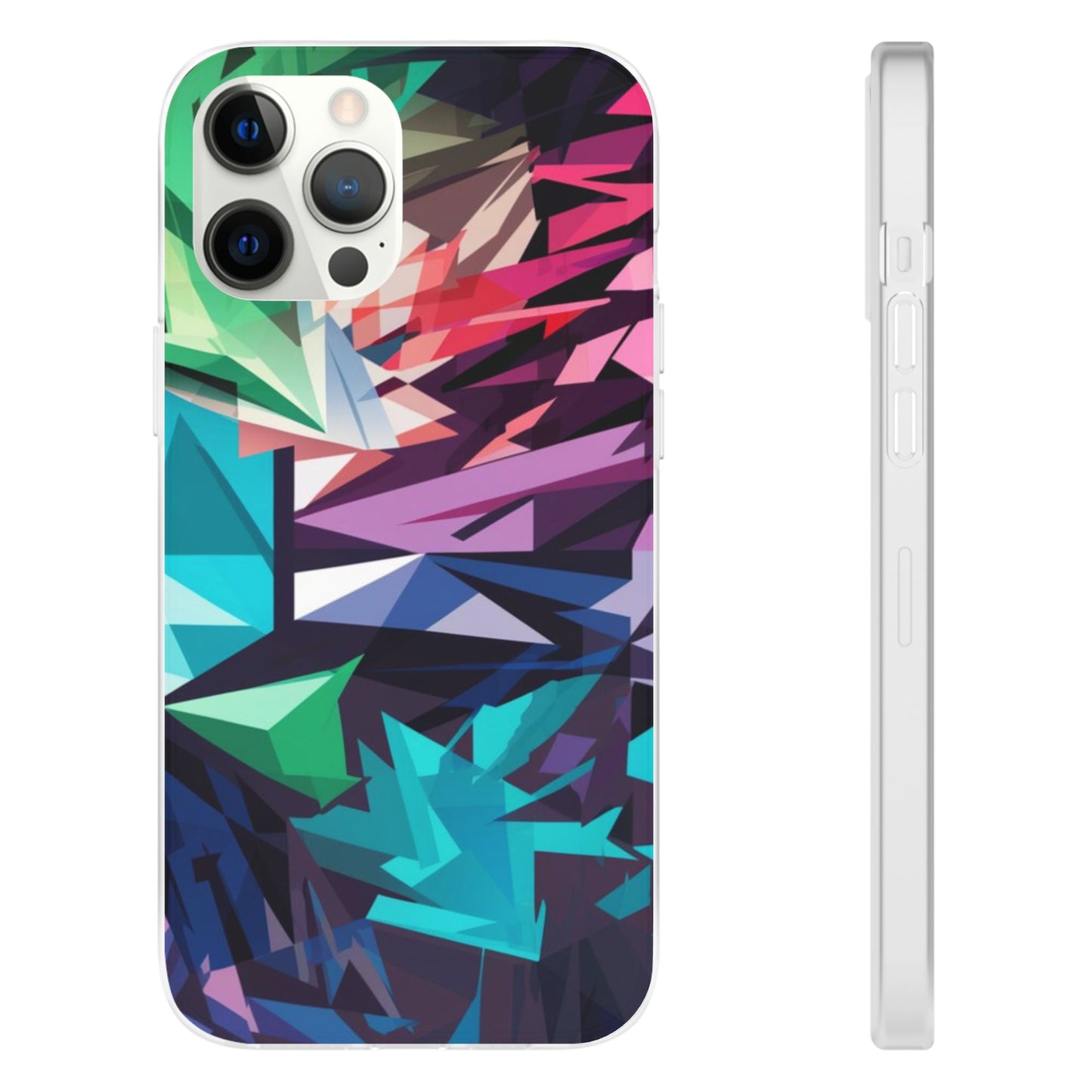 COLOURFUL GEOMETRICAL SHAPES IPHONE FLEXI PHONECASE