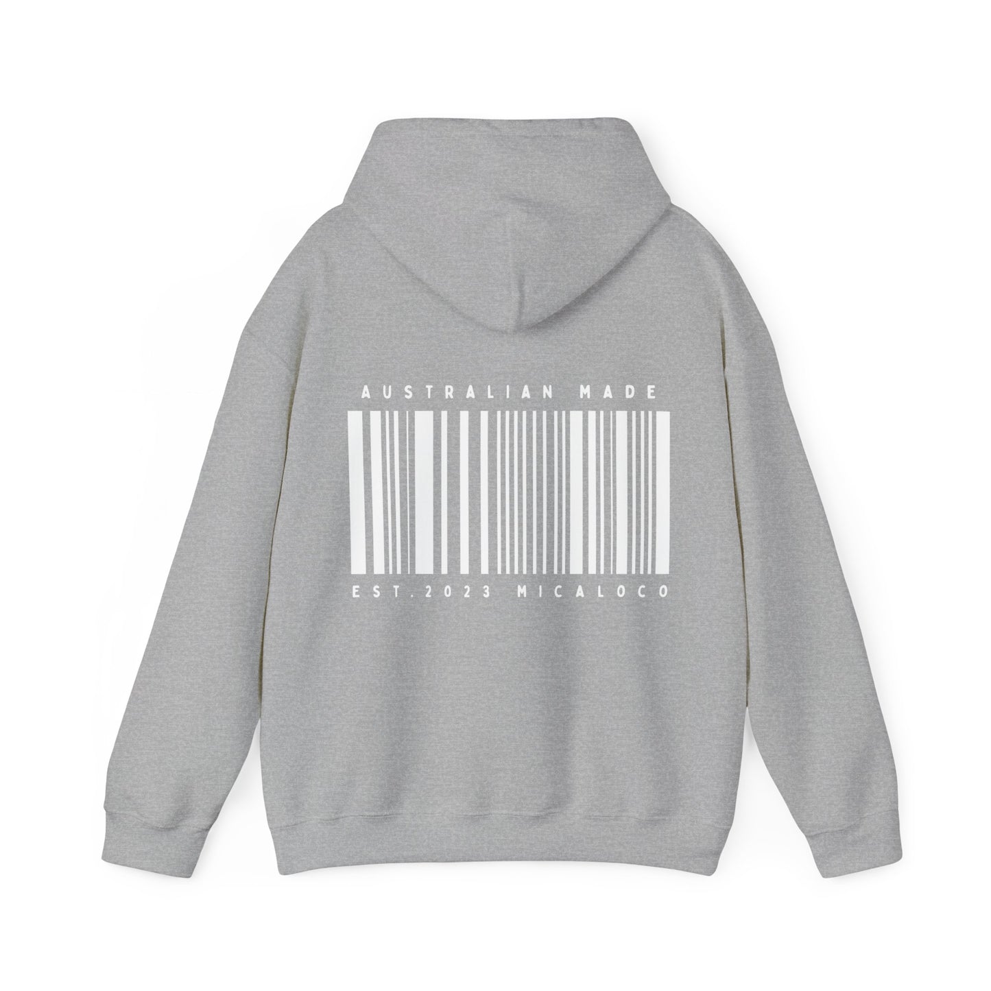 AUSTRALIAN MADE BARCODE CLASSIC HOODIE
