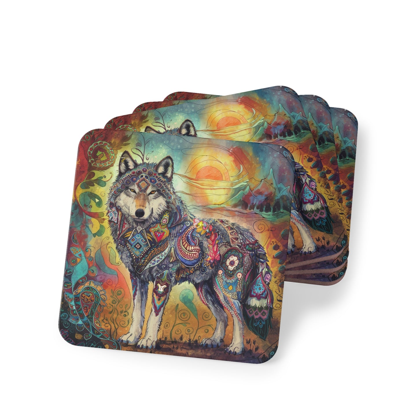 COLOUFUL BOHO WOLF COASTER