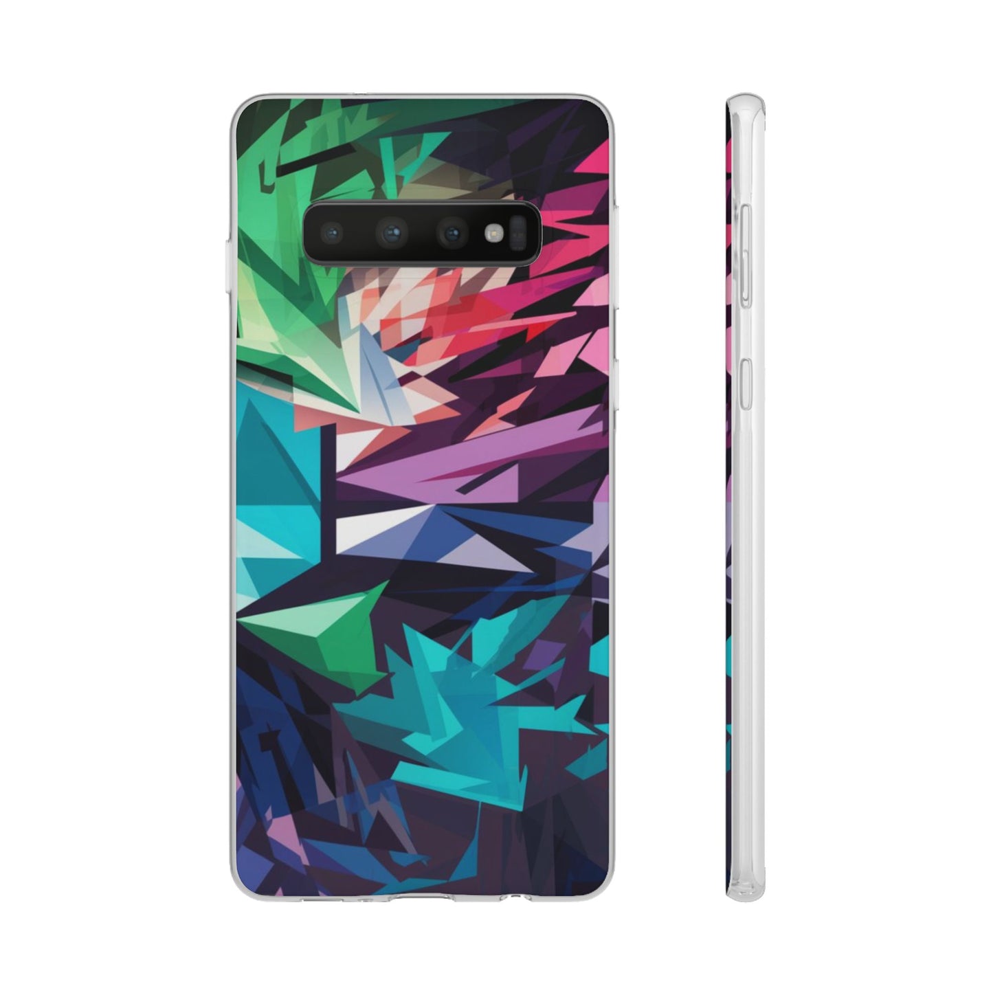 COLOURFUL GEOMETRICAL SHAPES SAMSUNG FLEXI PHONECASE