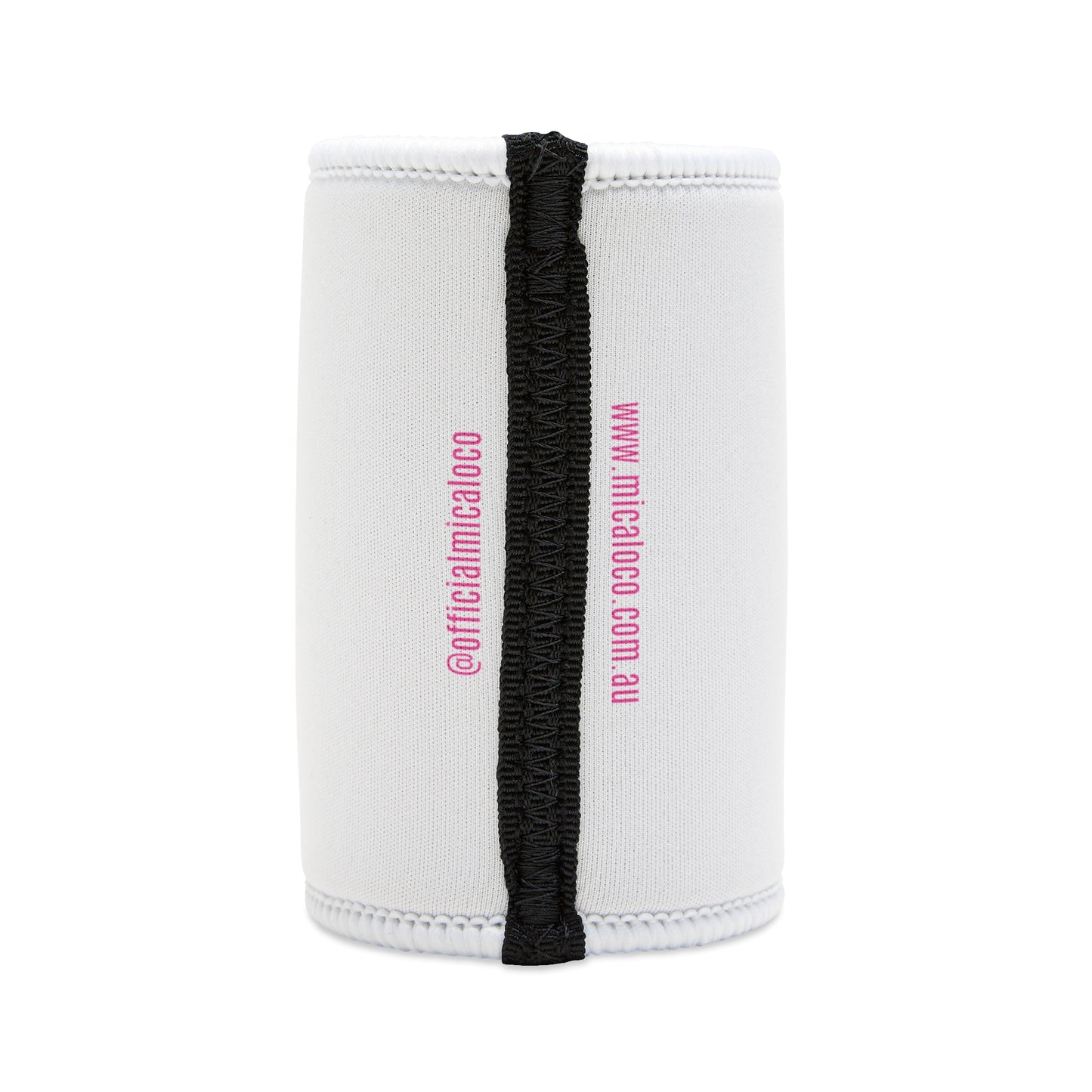 AUSSIE OI (WHT, PINK) WHITE STUBBY COOLER