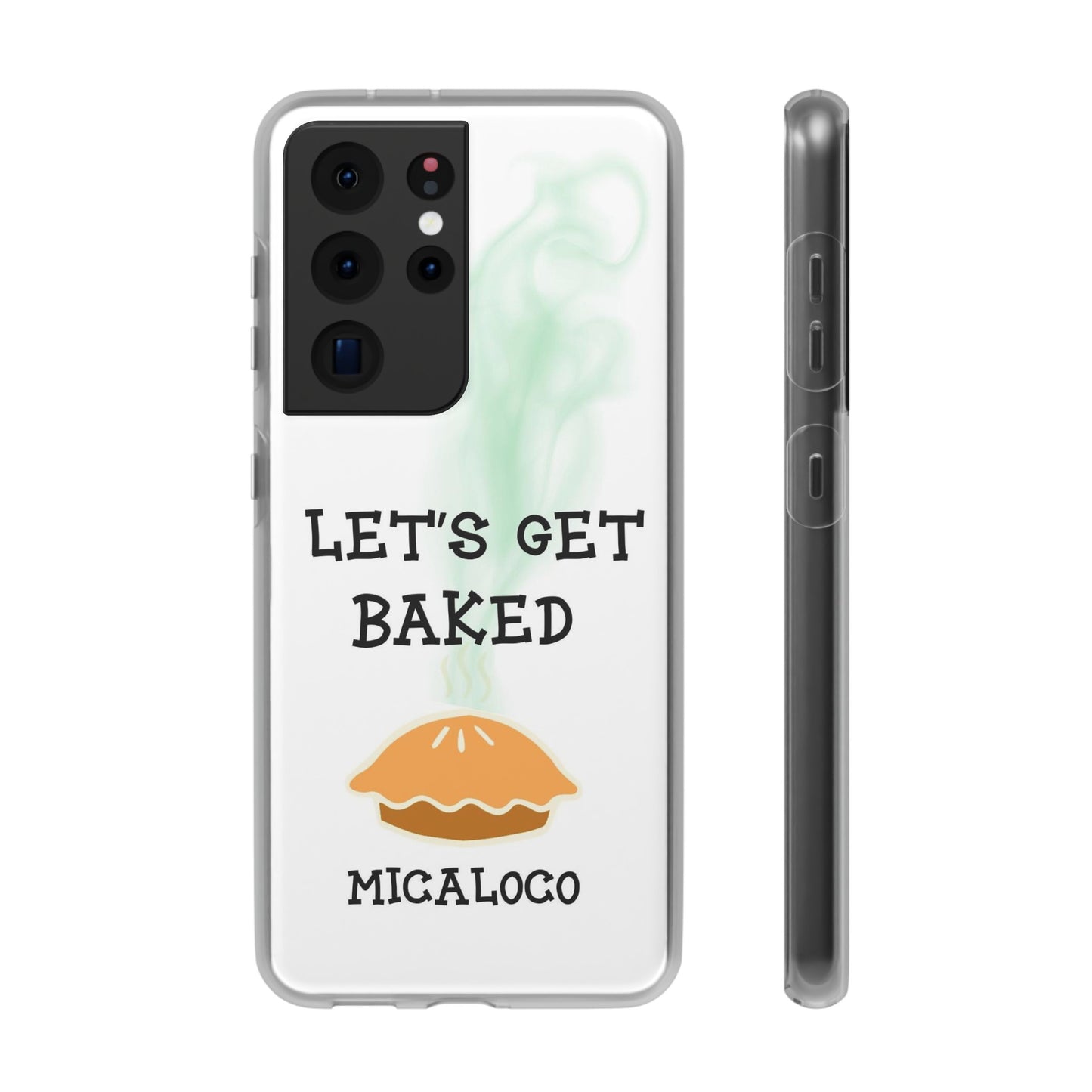 LET'S GET BAKED (WHT) SAMSUNG FLEXI PH CASE