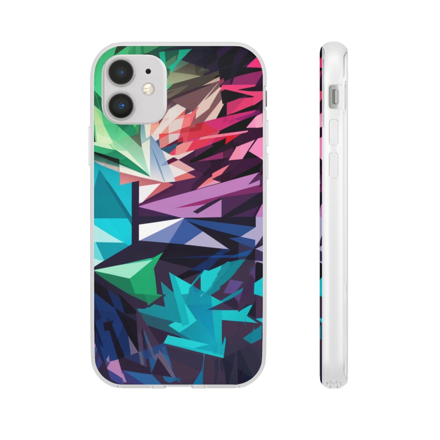 COLOURFUL GEOMETRICAL SHAPES IPHONE FLEXI PHONECASE