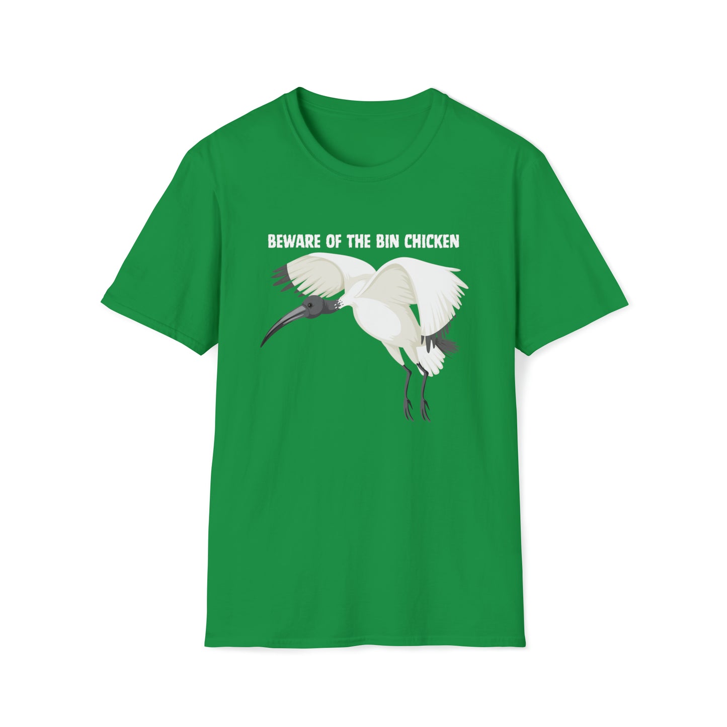 BEWARE OF THE BIN CHICKEN T-SHIRT