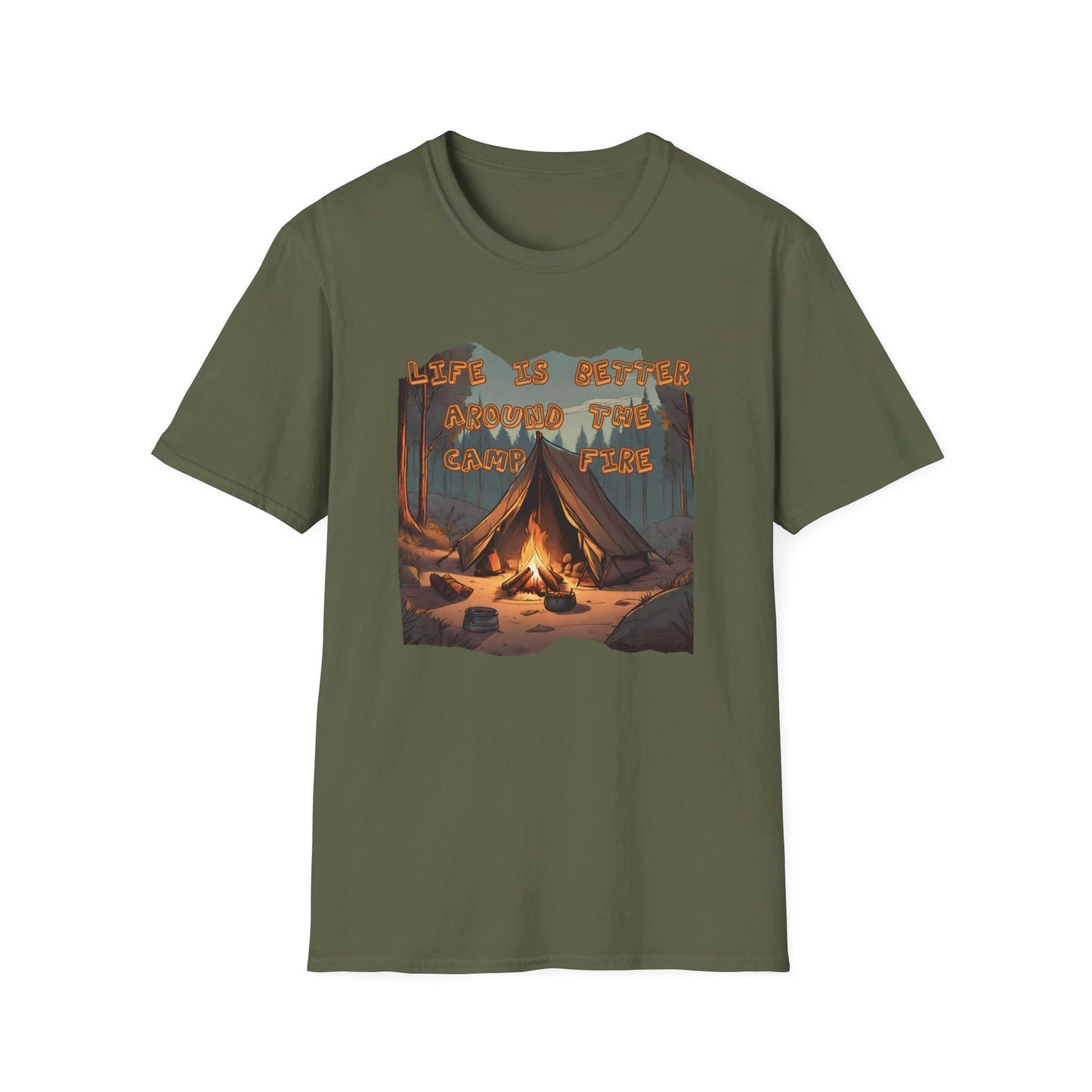 LIFE IS BETTER AROUND THE CAMPFIRE CLASSIC FIT T-SHIRT