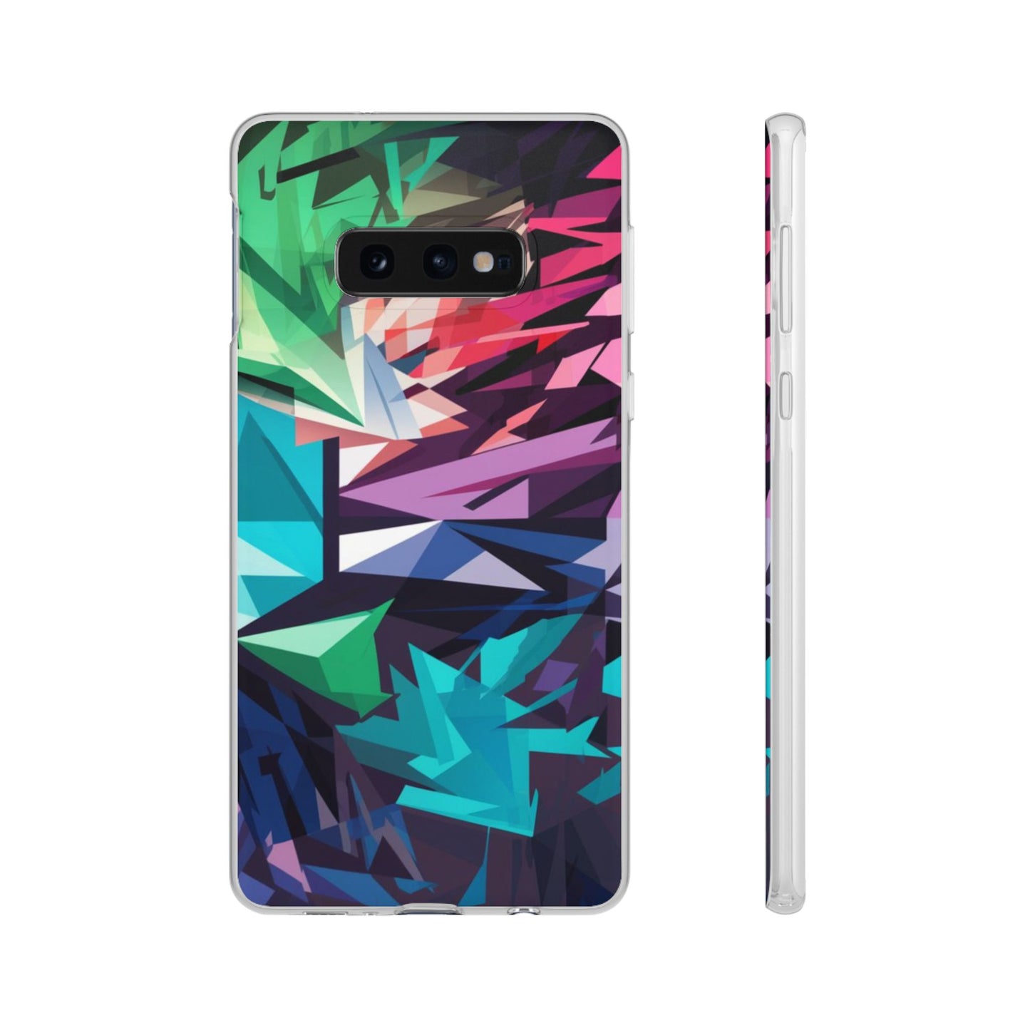 COLOURFUL GEOMETRICAL SHAPES SAMSUNG FLEXI PHONECASE