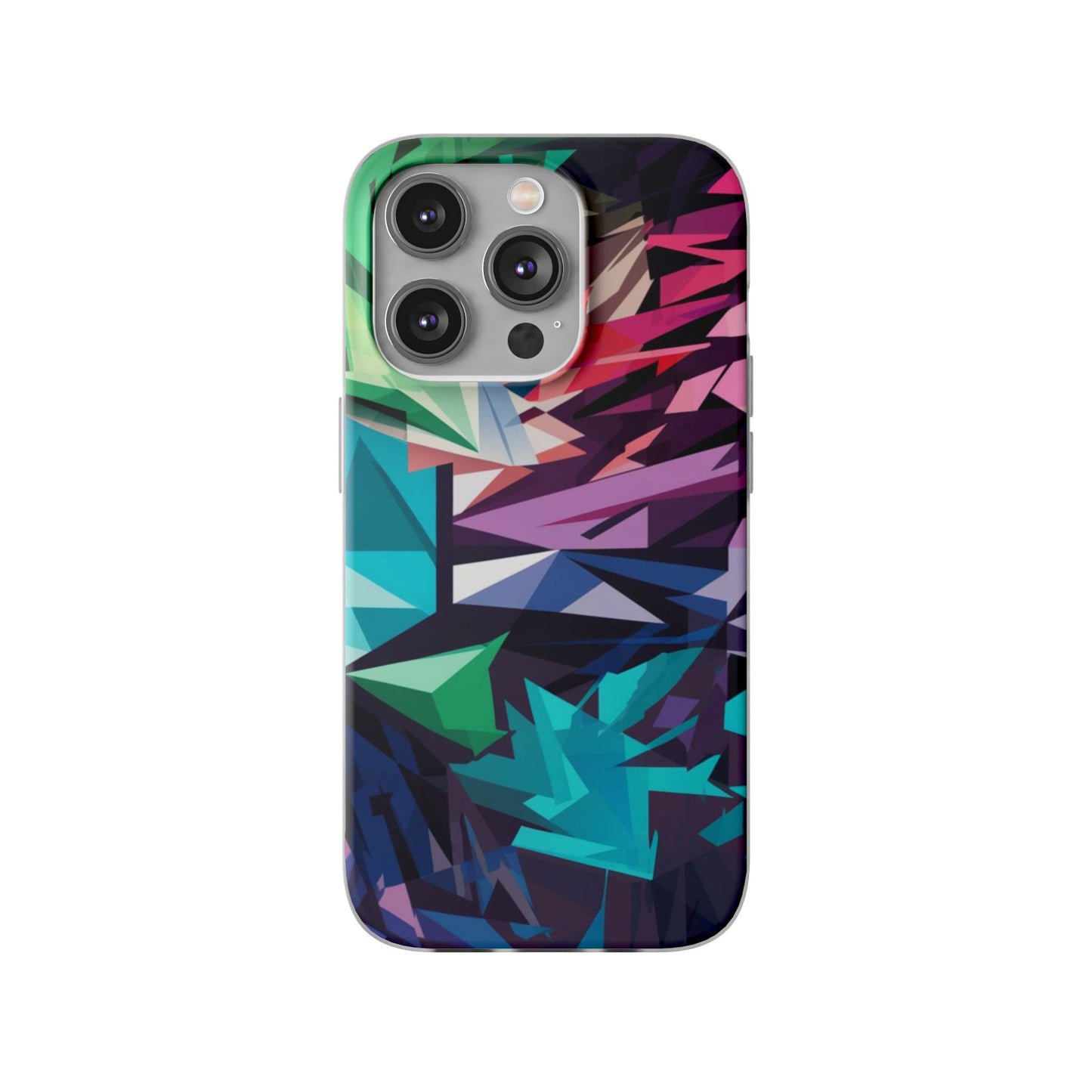 COLOURFUL GEOMETRICAL SHAPES IPHONE FLEXI PHONECASE