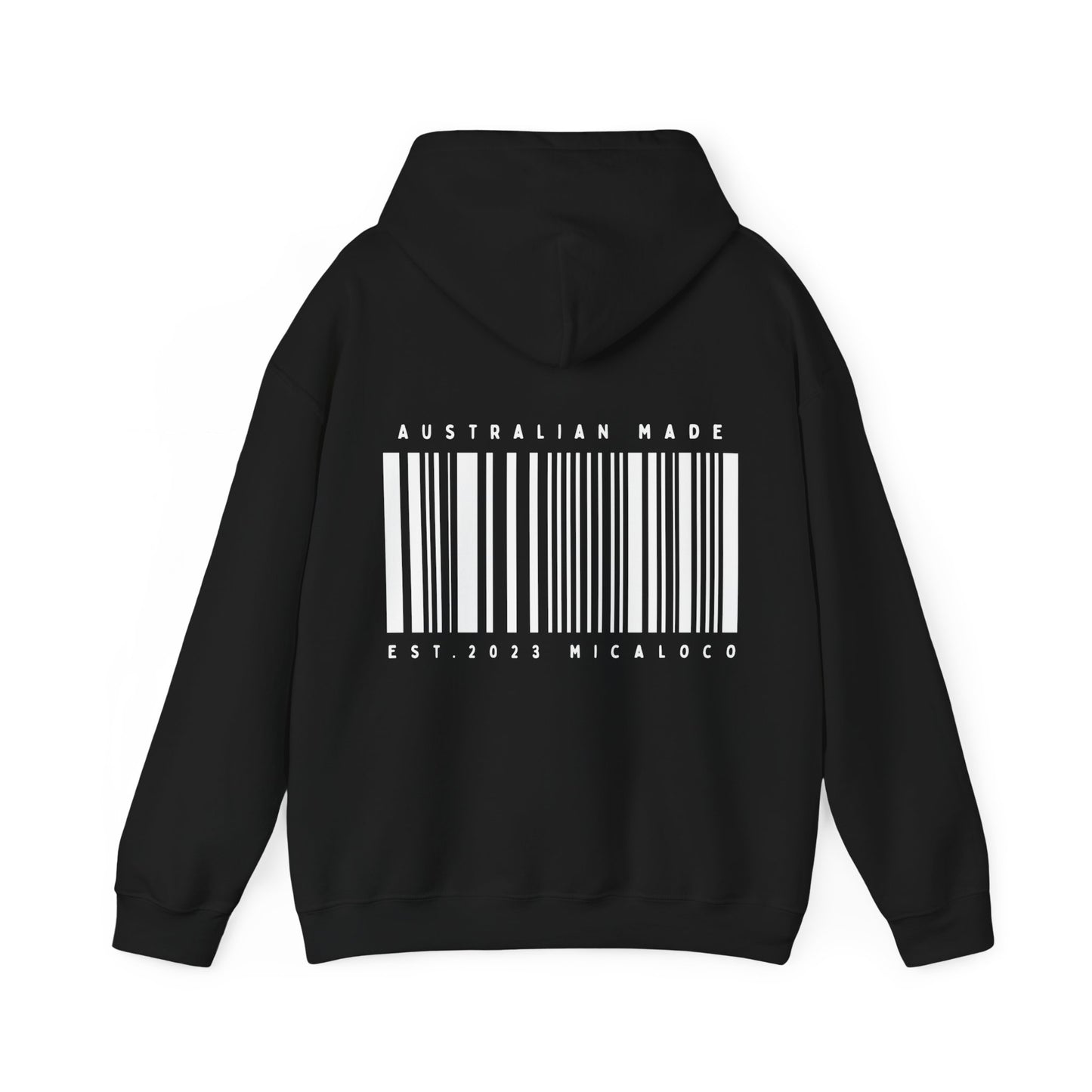 AUSTRALIAN MADE BARCODE CLASSIC HOODIE