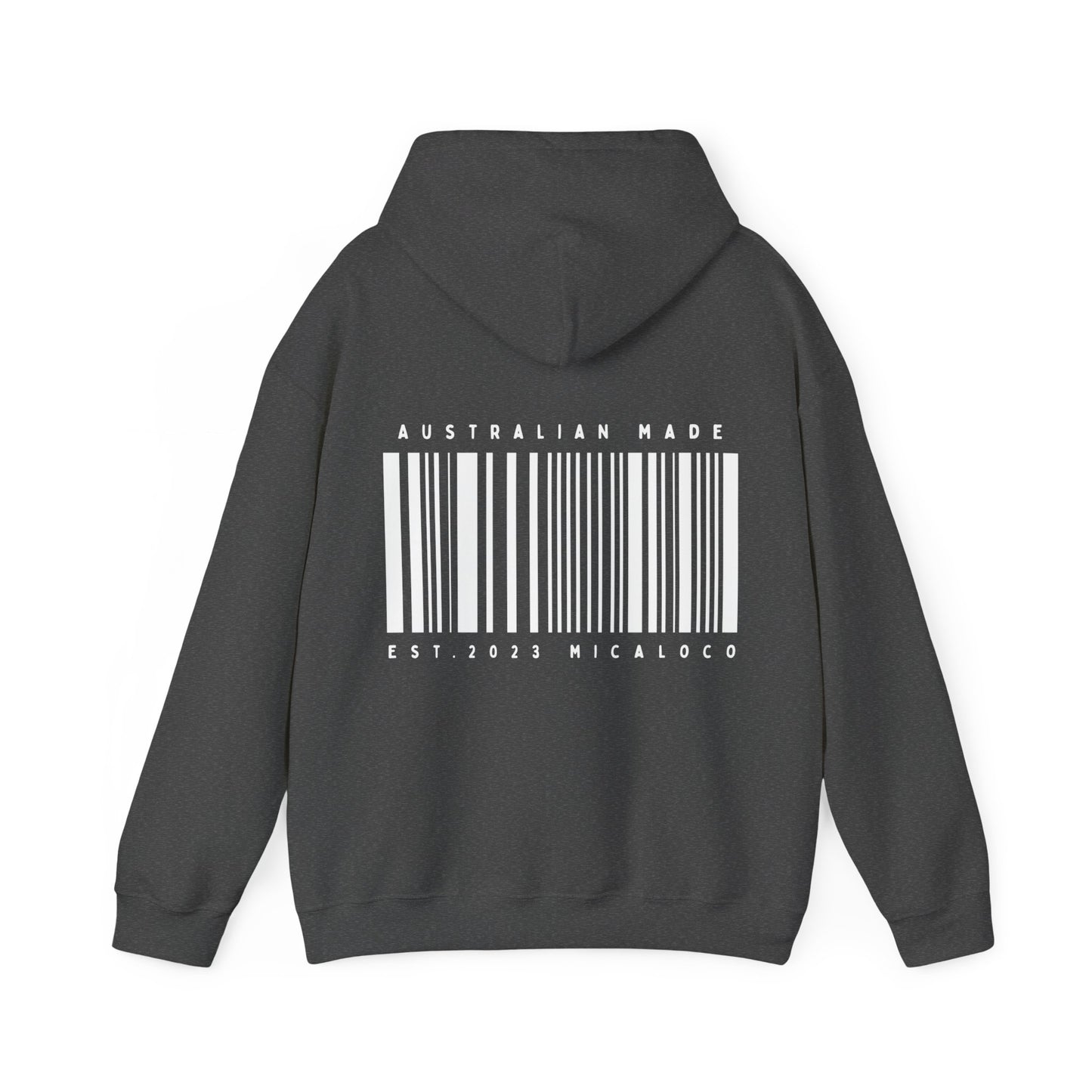 AUSTRALIAN MADE BARCODE CLASSIC HOODIE