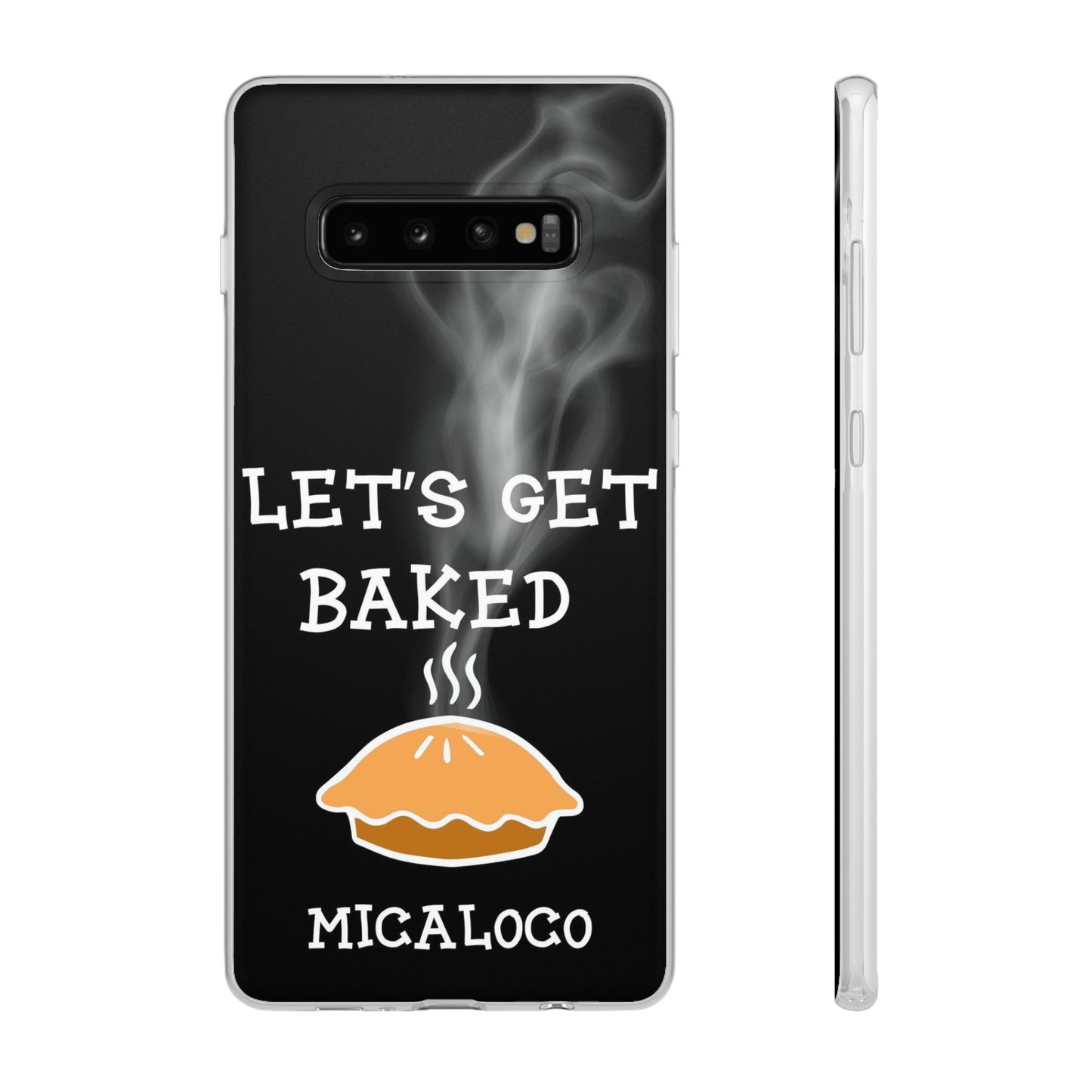 LET'S GET BAKED (BLK) SAMSUNG FLEXI PH CASE