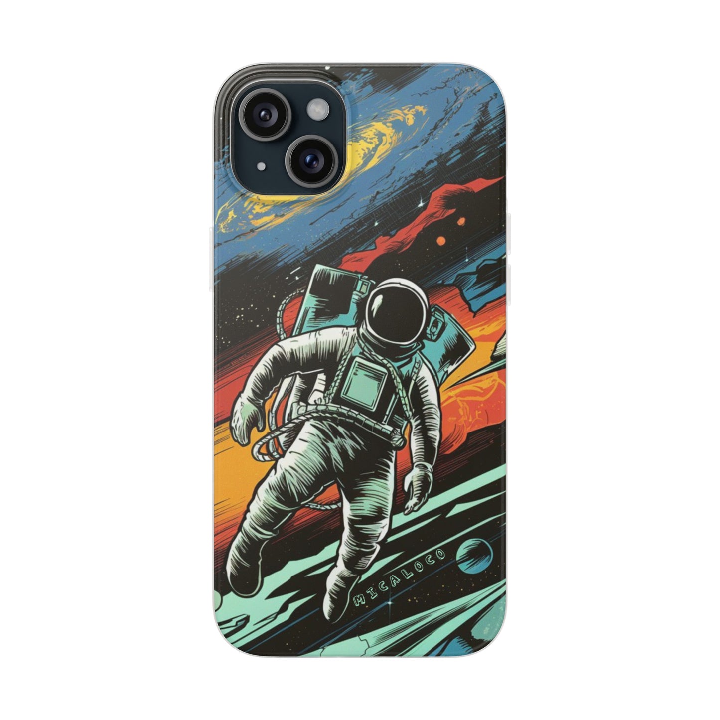 SPACEMAN IPHONE FLEXI PHONECASE