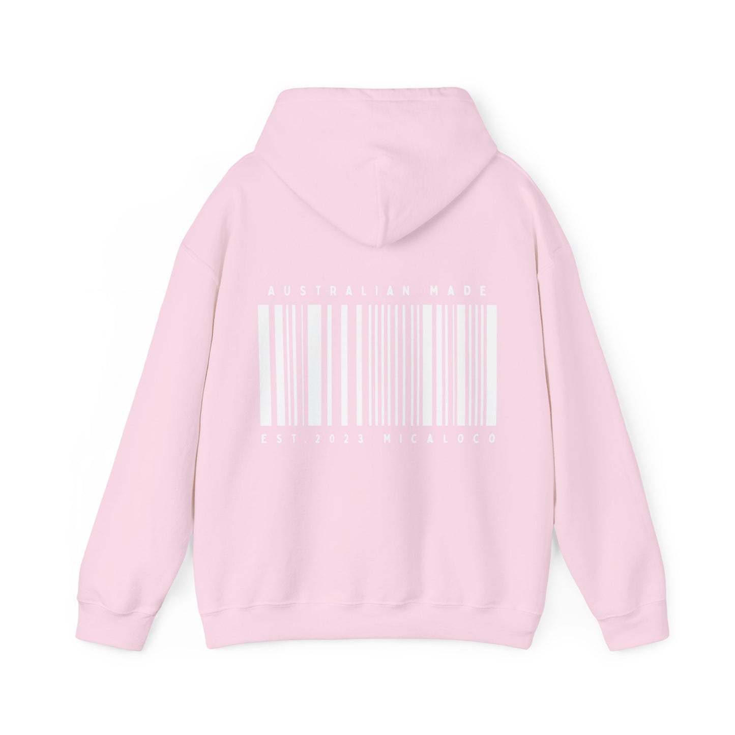 AUSTRALIAN MADE BARCODE CLASSIC HOODIE