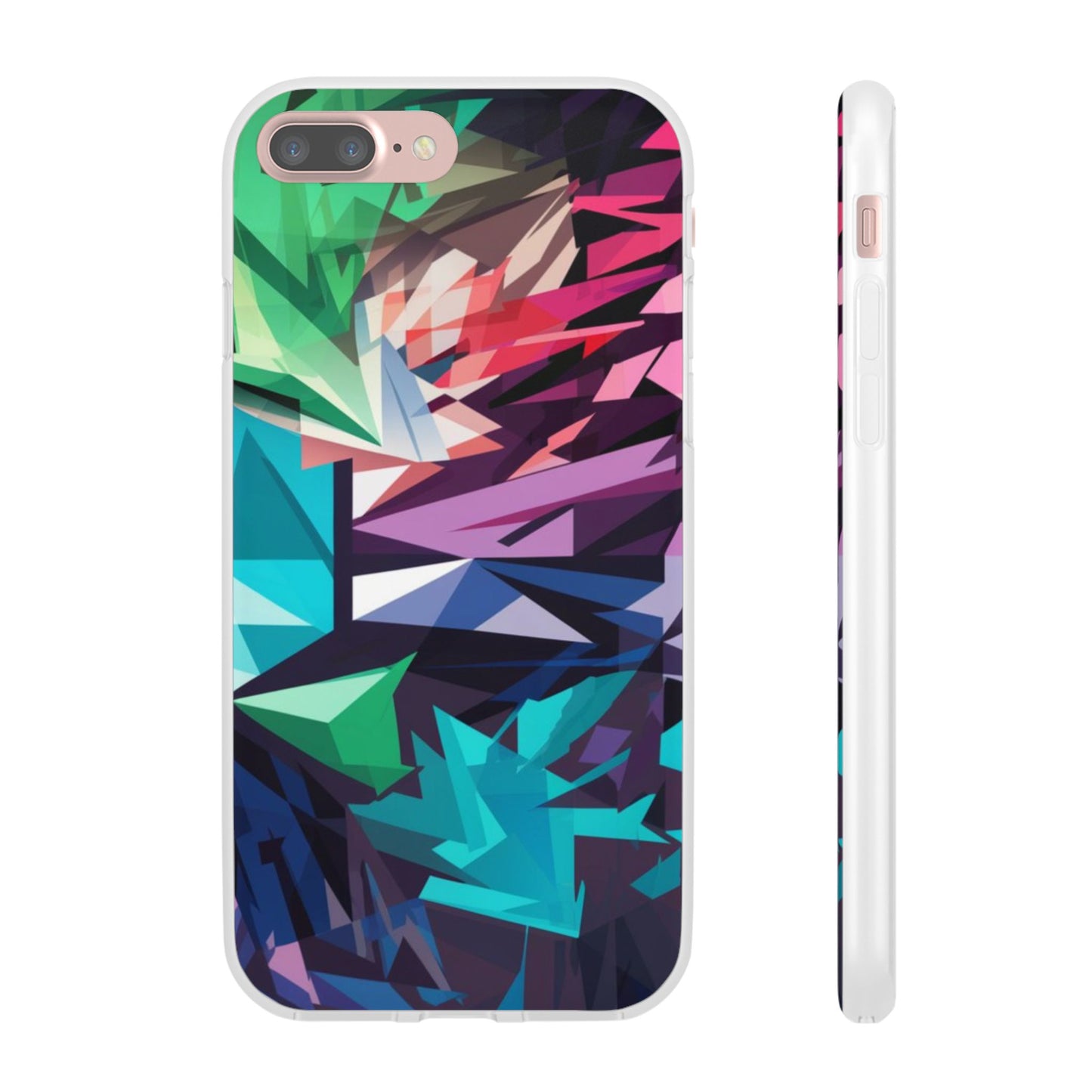 COLOURFUL GEOMETRICAL SHAPES IPHONE FLEXI PHONECASE