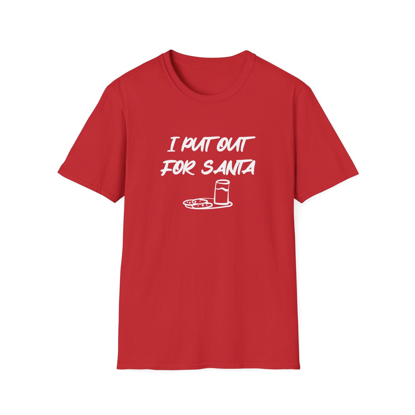 I PUT OUT FOR SANTA CHRISTMAS CLASSIC FIT T-SHIRT (RED)