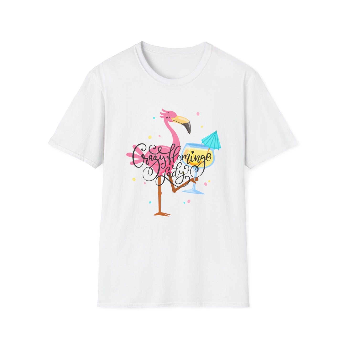 CRAZY FLAMINGO LADY CLASSIC FIT T-SHIRT