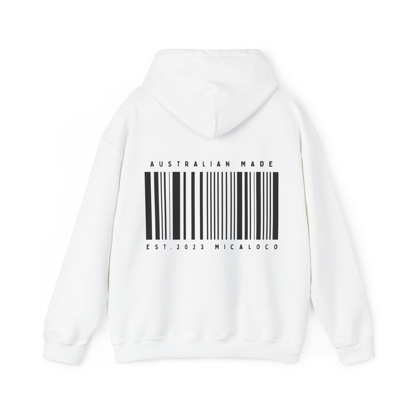 AUSTRALIAN MADE BARCODE CLASSIC HOODIE