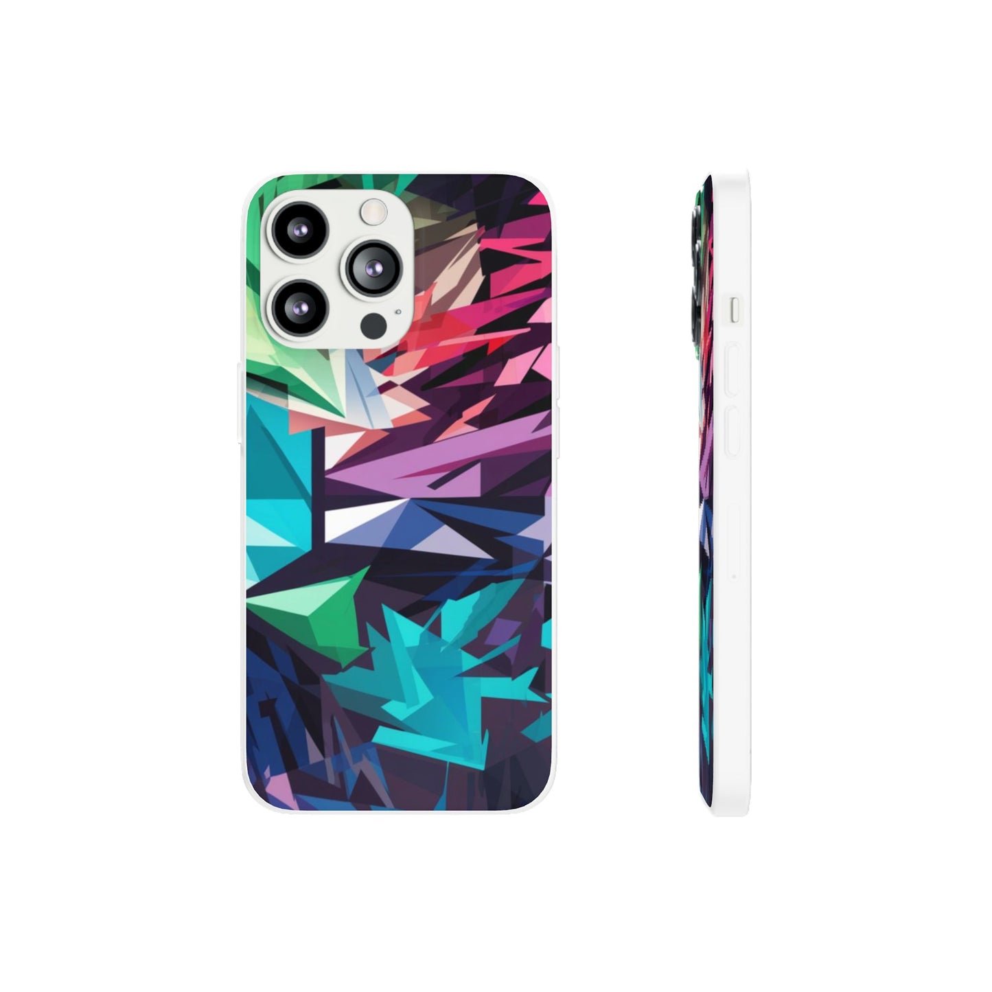COLOURFUL GEOMETRICAL SHAPES IPHONE FLEXI PHONECASE
