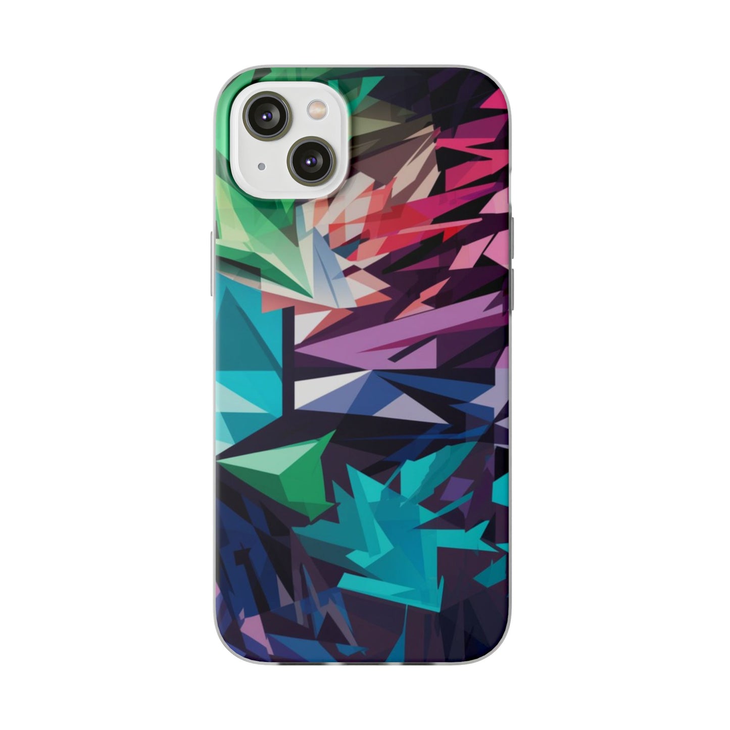 COLOURFUL GEOMETRICAL SHAPES IPHONE FLEXI PHONECASE