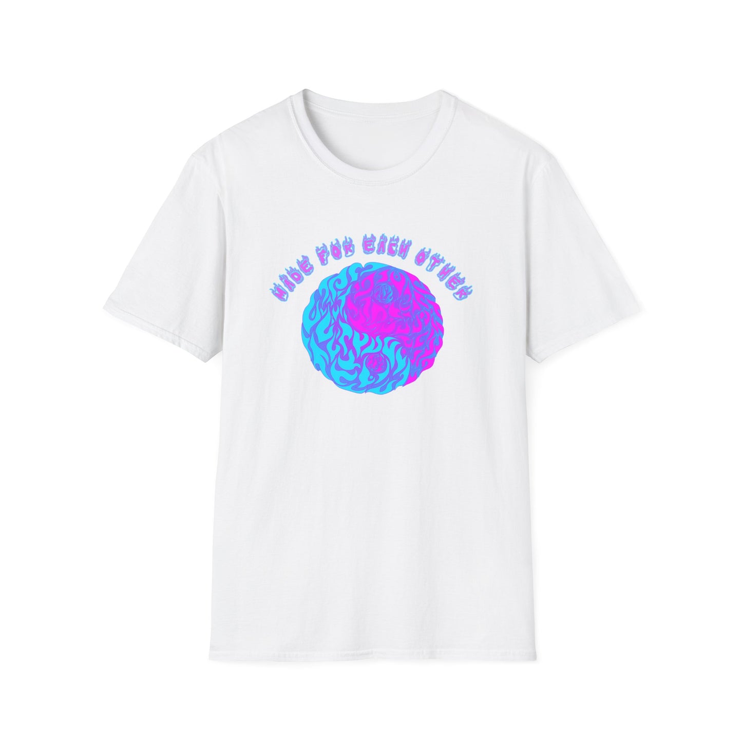 MADE FOR EACH OTHER FLAMING YING YANG CLASSIC FIT T-SHIRT