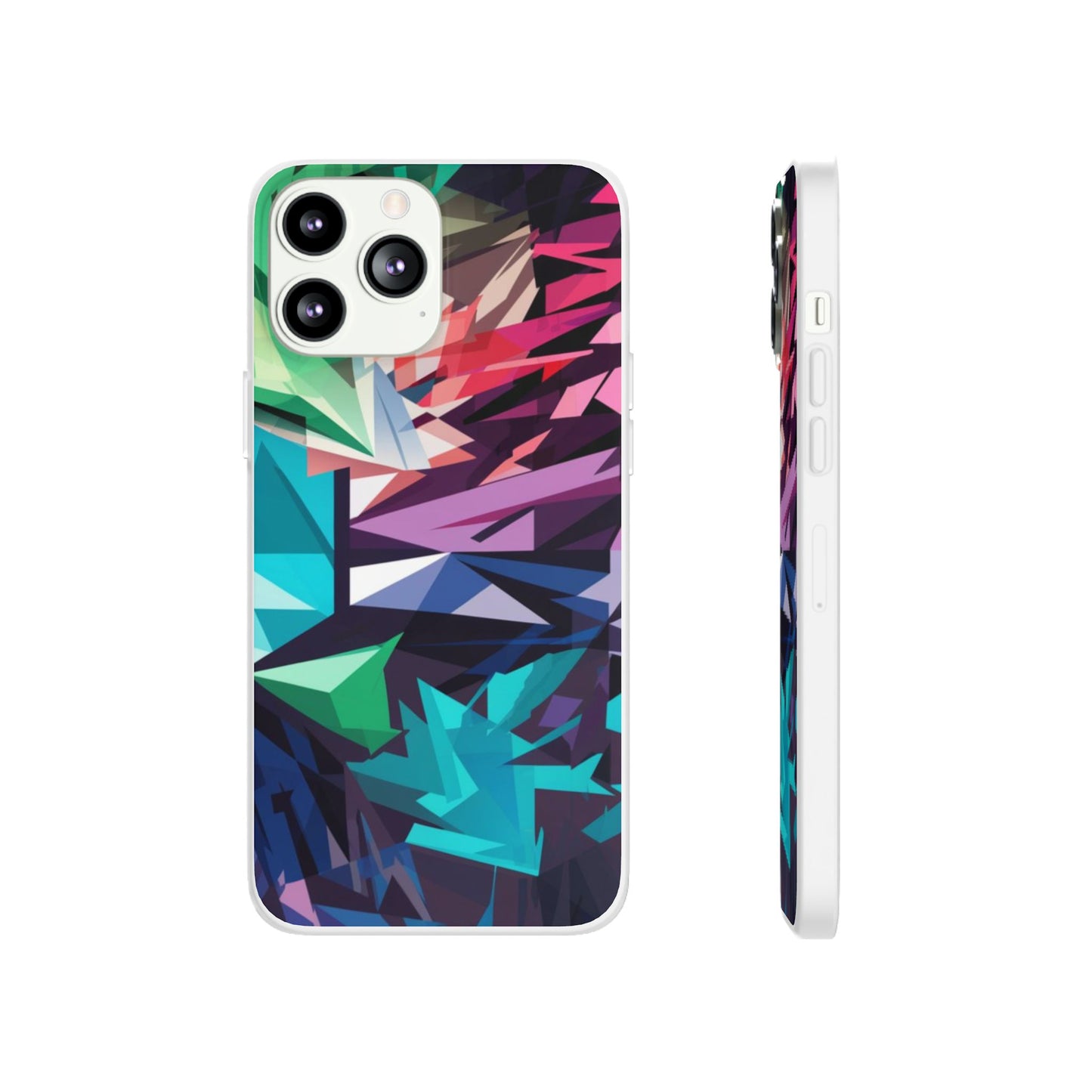 COLOURFUL GEOMETRICAL SHAPES IPHONE FLEXI PHONECASE