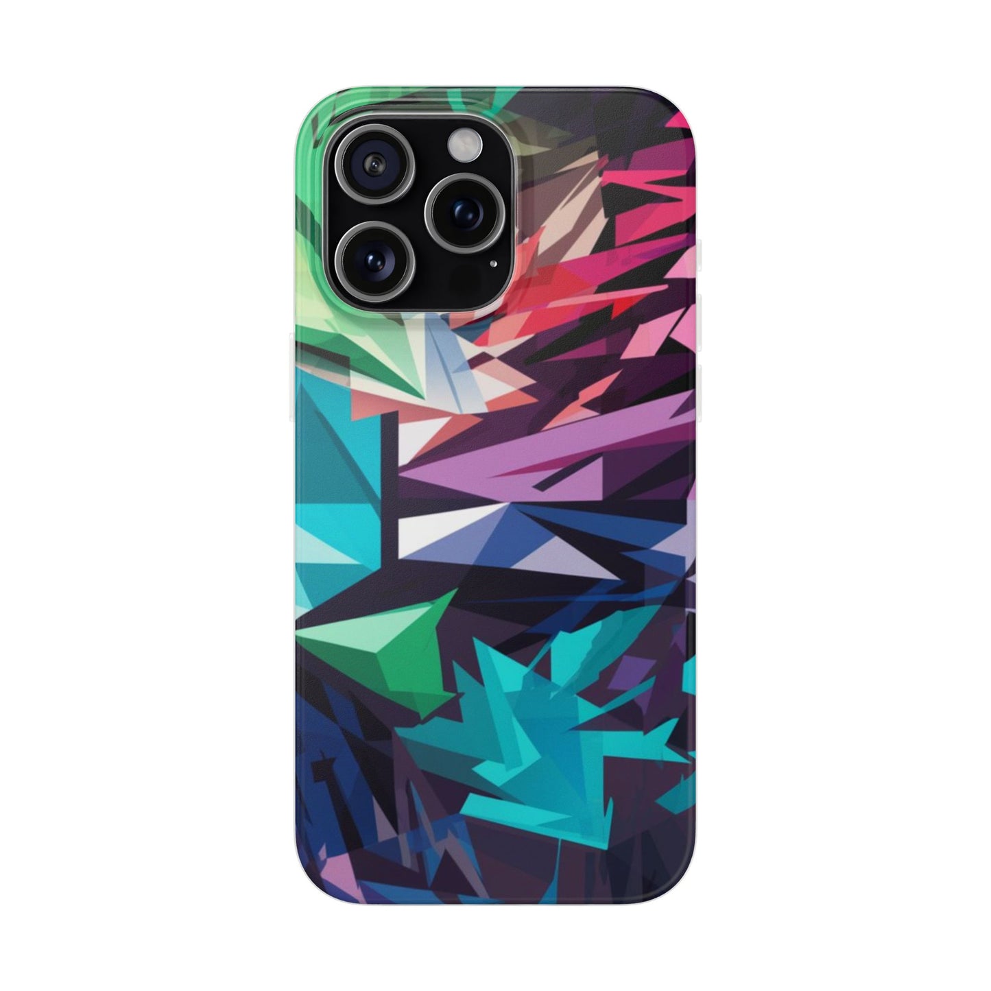 COLOURFUL GEOMETRICAL SHAPES IPHONE FLEXI PHONECASE