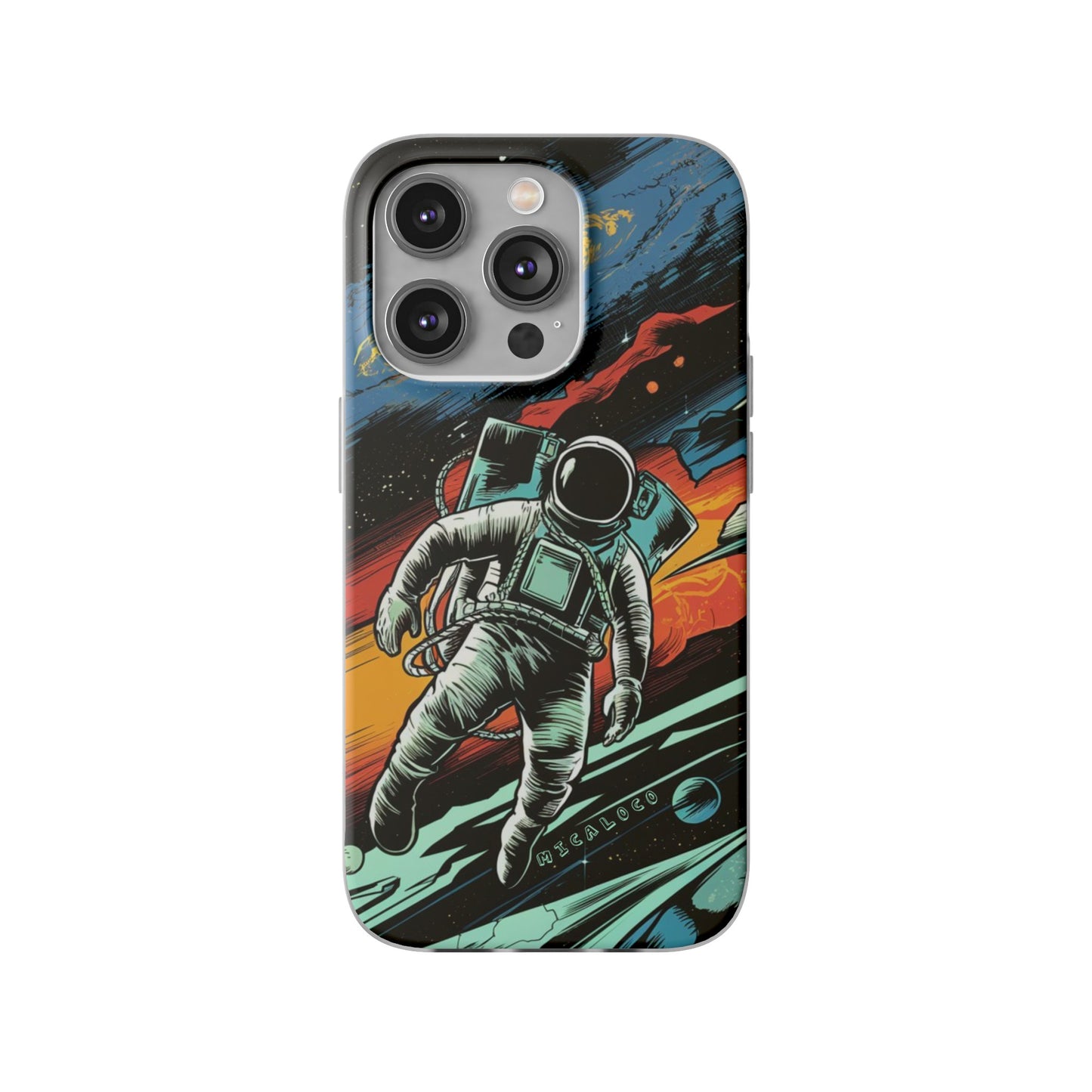SPACEMAN IPHONE FLEXI PHONECASE