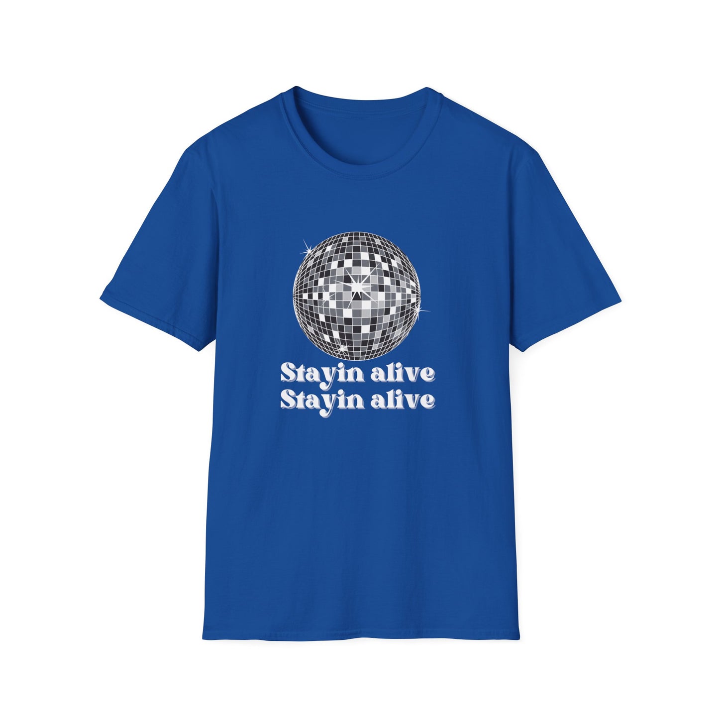 STAYIN ALIVE DISCO BALL CLASSIC FIT T-SHIRT