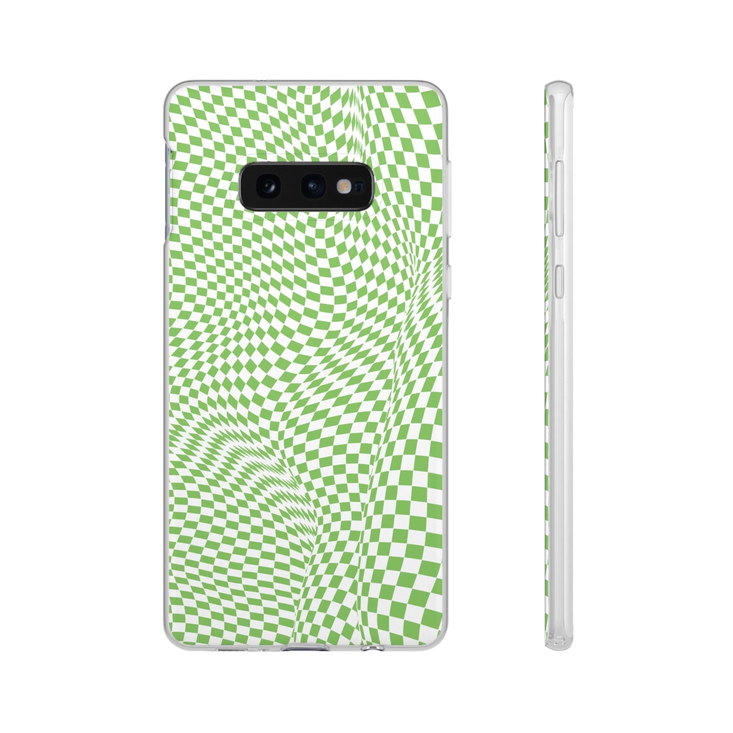 TRIPPY GREEN CHECKERED SAMSUNG FLEXI PHONECASE