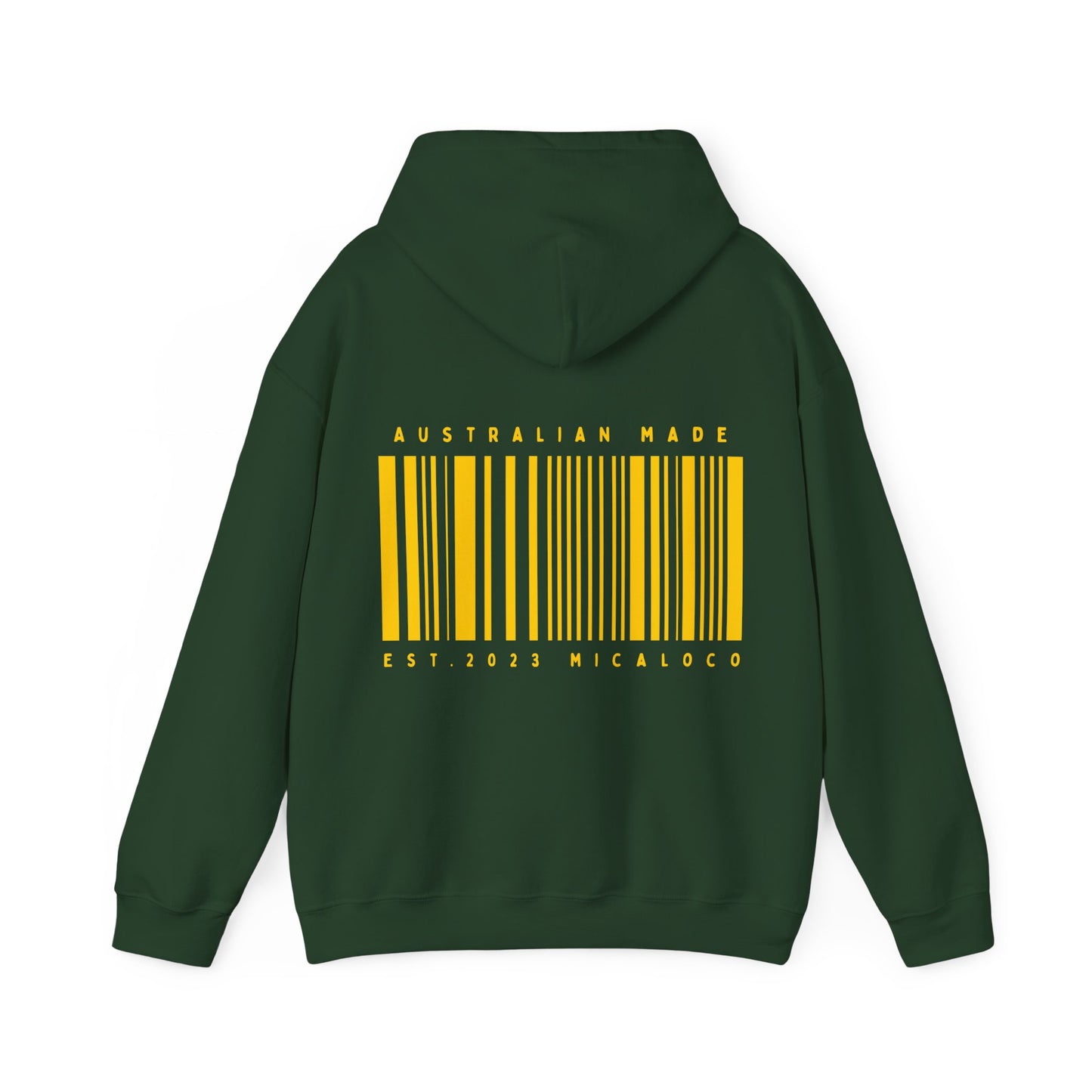 AUSTRALIAN MADE BARCODE CLASSIC HOODIE