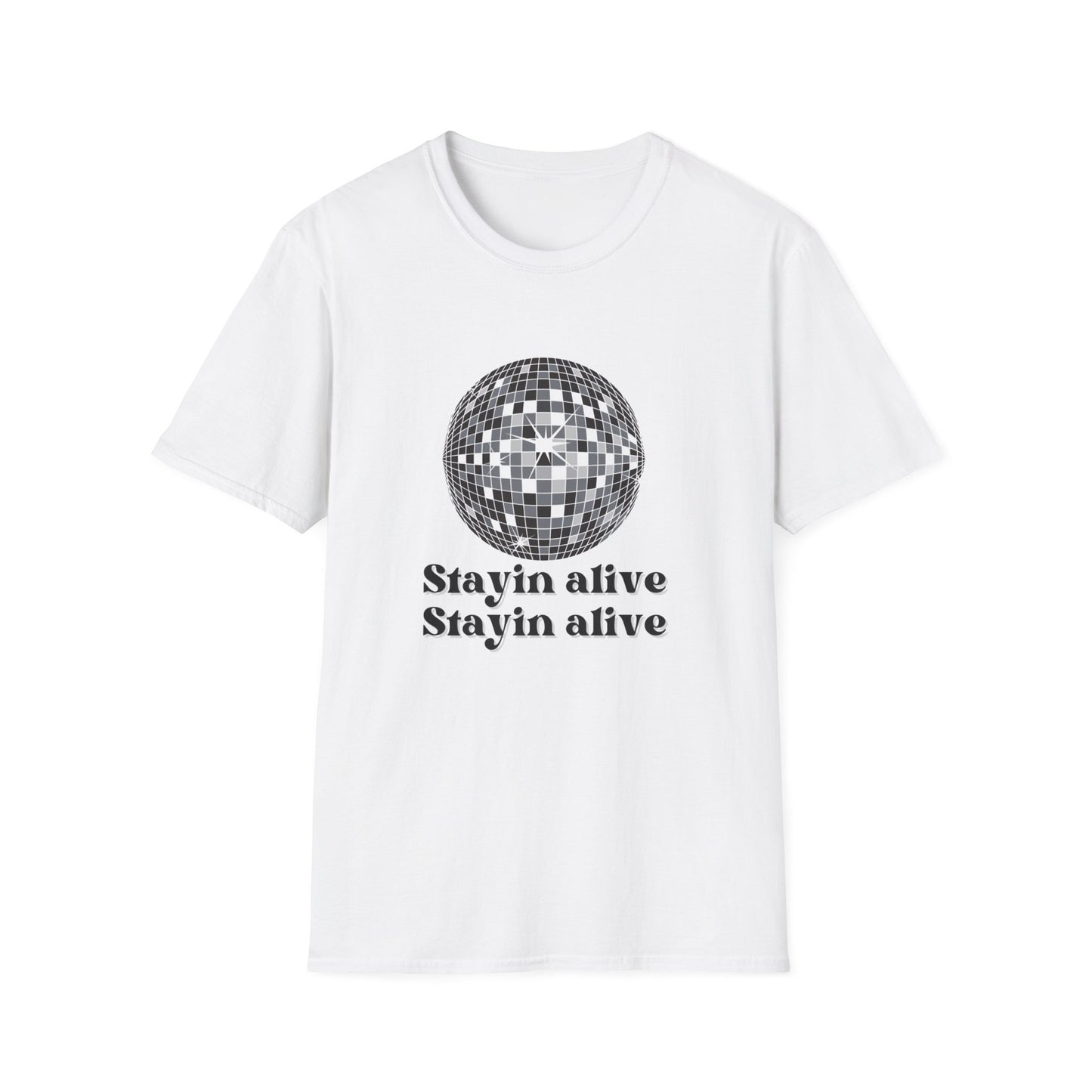 STAYIN ALIVE DISCO BALL CLASSIC FIT T-SHIRT