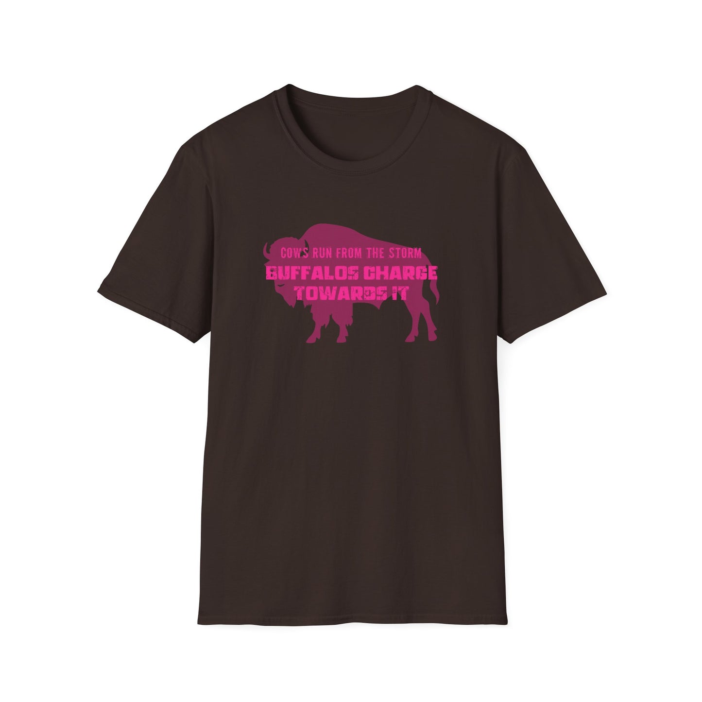 BUFFALO QUOTE PINK CLASSIC FIT T-SHIRT