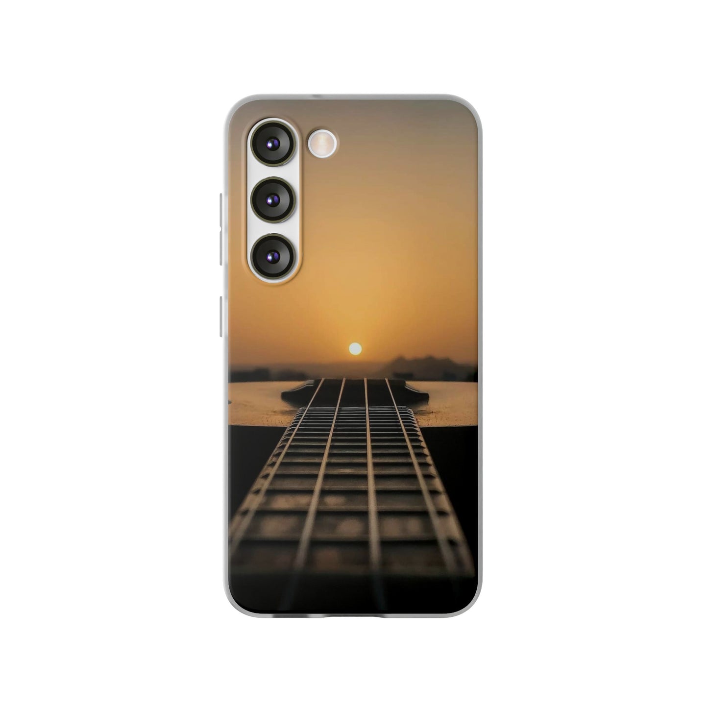 SUNSET ON GUITAR SAMSUNG FLEXI PHONECASE