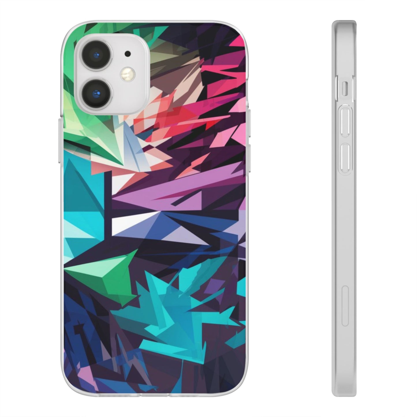 COLOURFUL GEOMETRICAL SHAPES IPHONE FLEXI PHONECASE