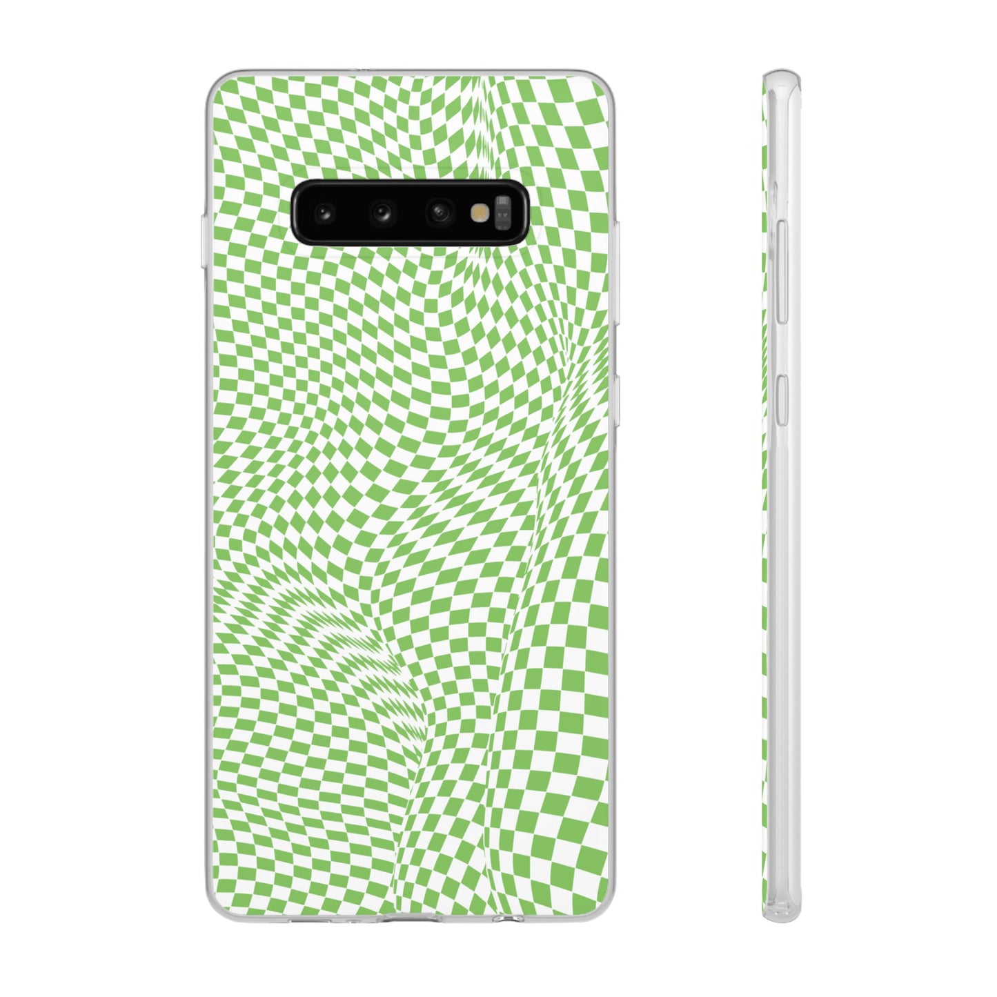 TRIPPY GREEN CHECKERED SAMSUNG FLEXI PHONECASE