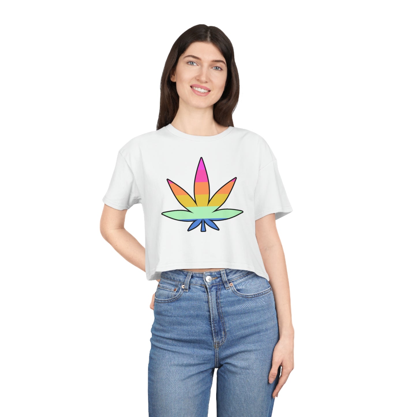 COLOURED MARYJANE CROP T-SHIRT