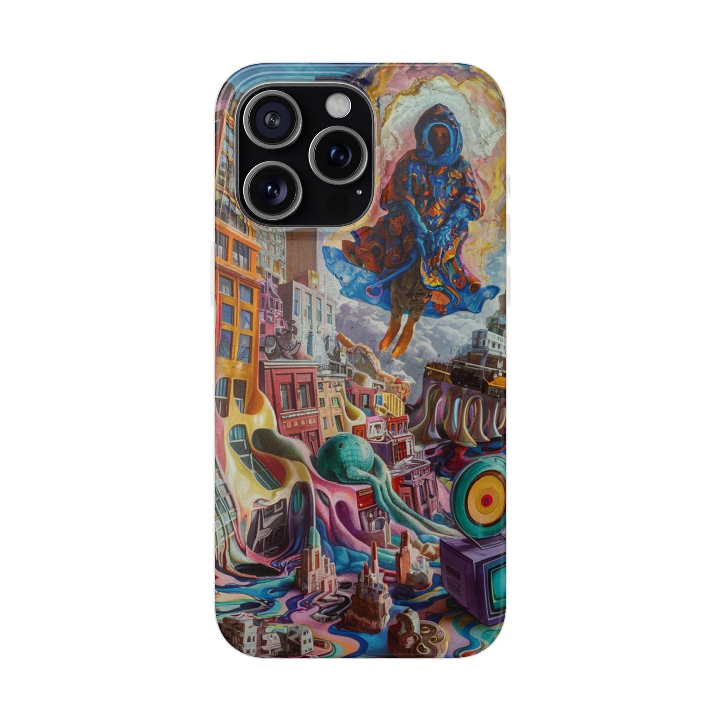 DRIPPY CITY ART IPHONE FLEXI PHONECASE