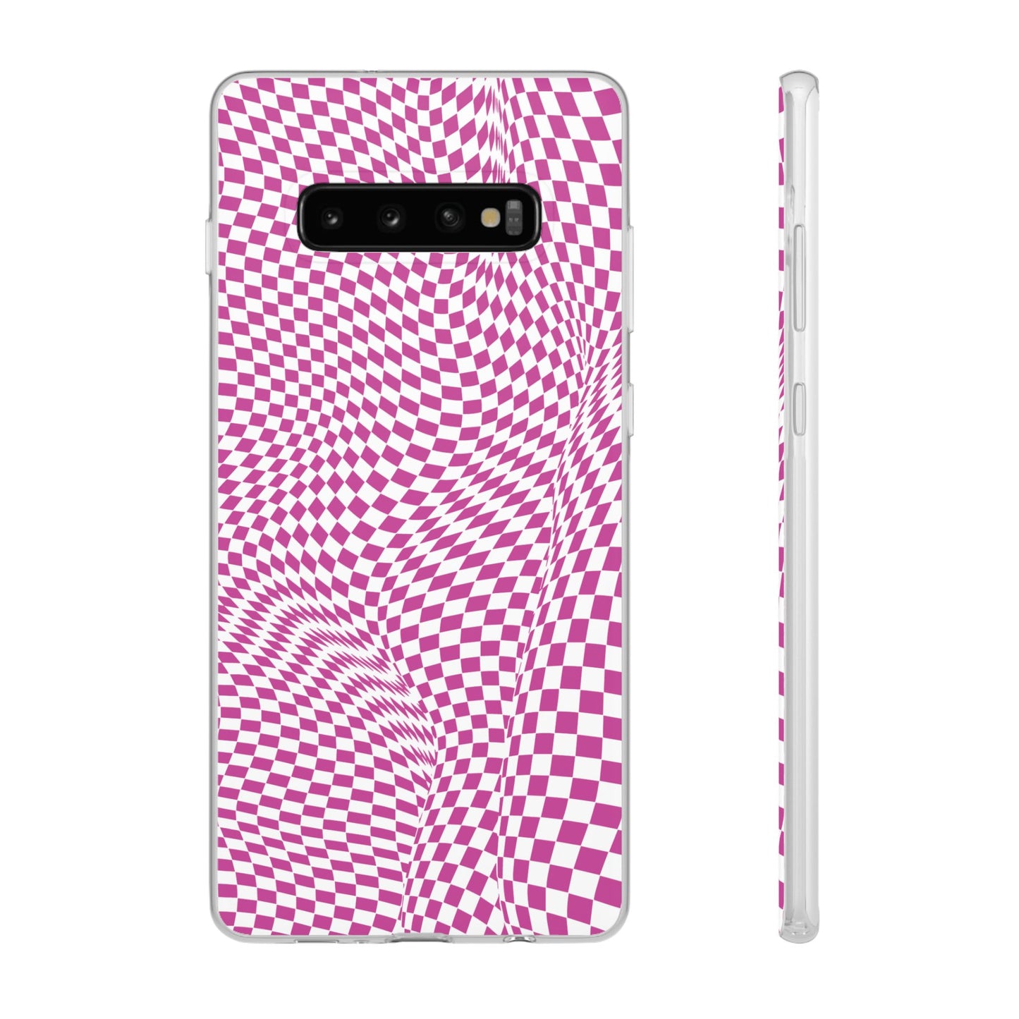 TRIPPY PINK CHECKERED SAMSUNG FLEXI PHONECASE