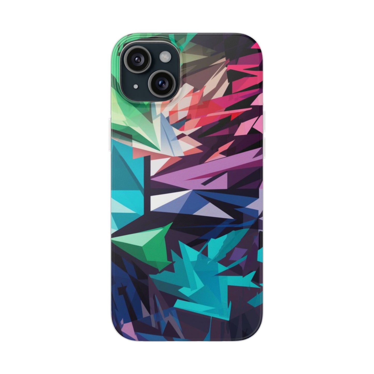 COLOURFUL GEOMETRICAL SHAPES IPHONE FLEXI PHONECASE