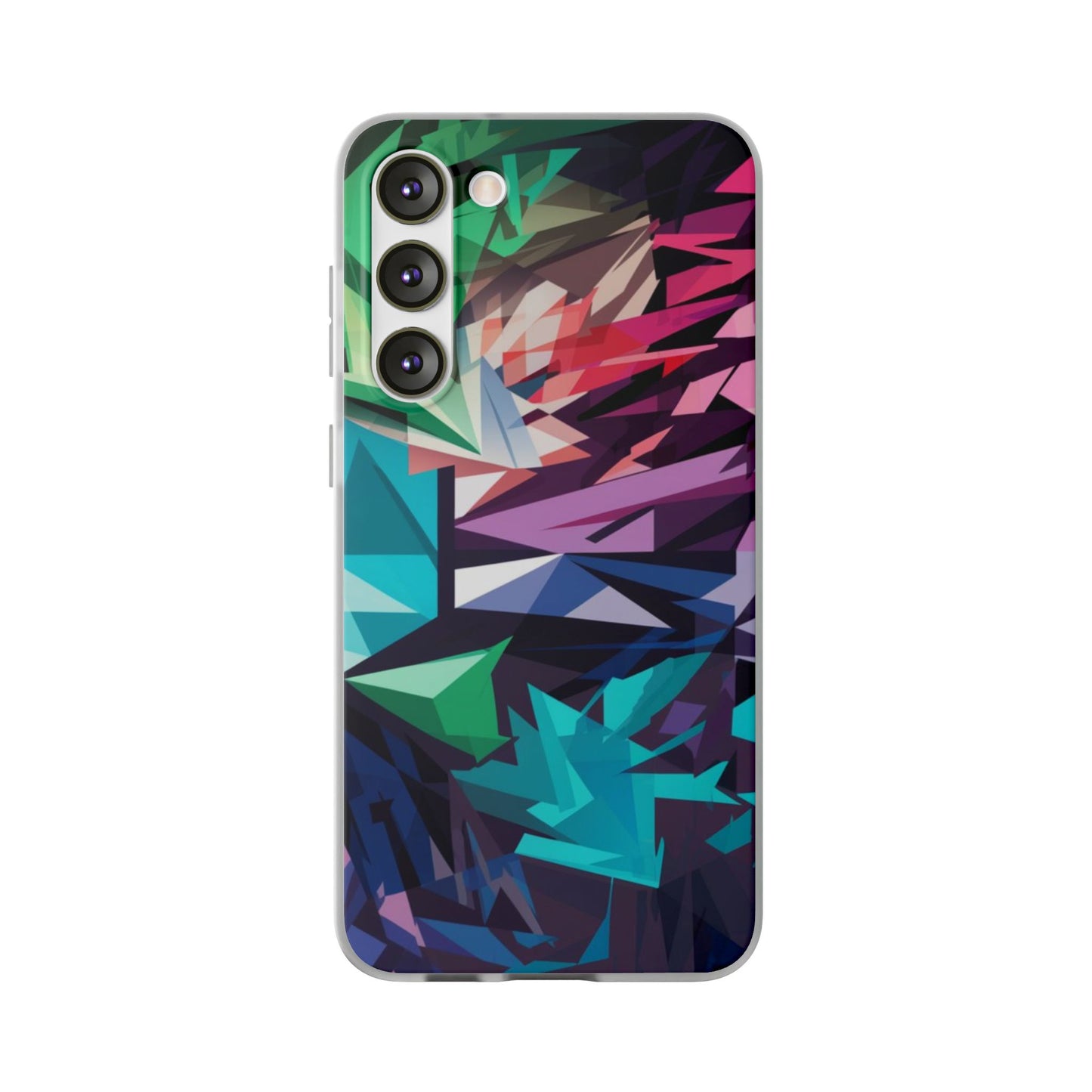 COLOURFUL GEOMETRICAL SHAPES SAMSUNG FLEXI PHONECASE