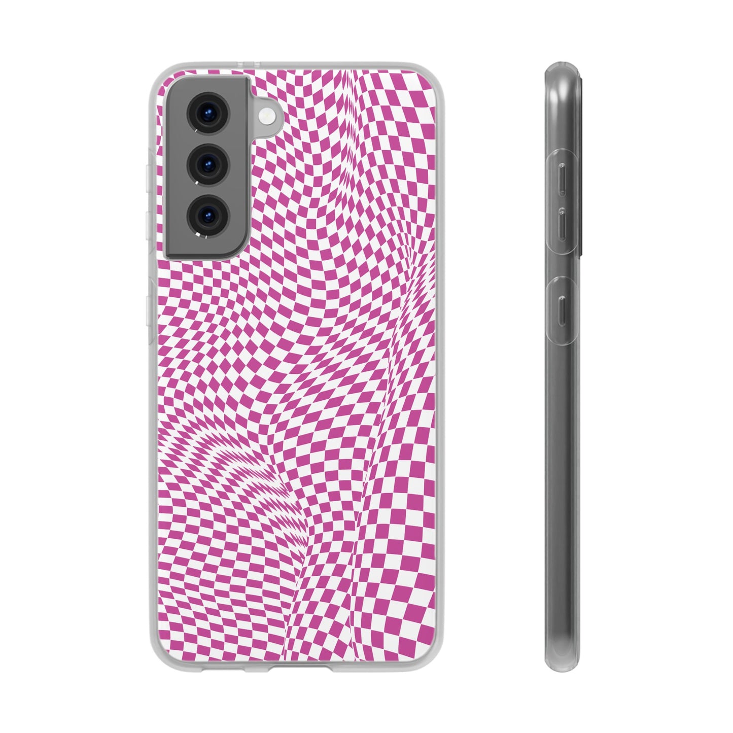 TRIPPY PINK CHECKERED SAMSUNG FLEXI PHONECASE