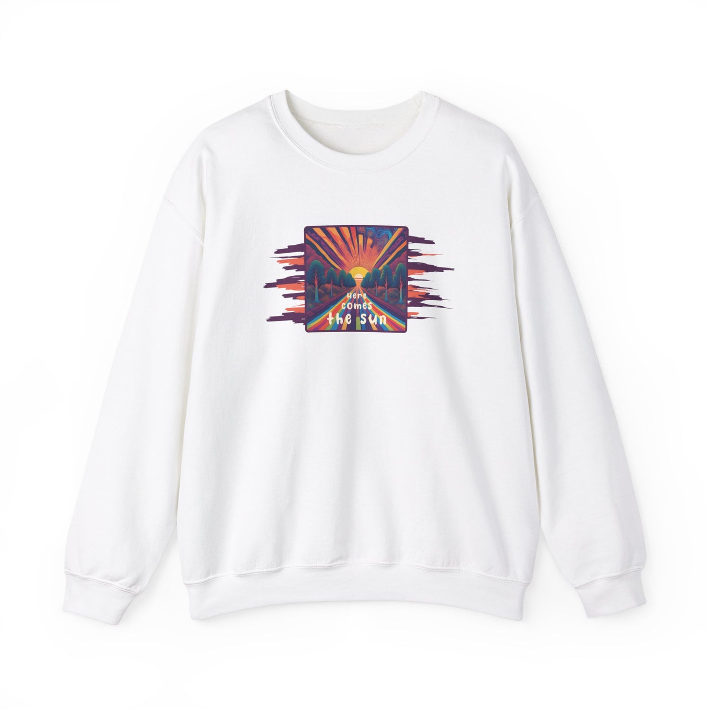 COLOURFUL HERE COMES THE SUN CREWNECK