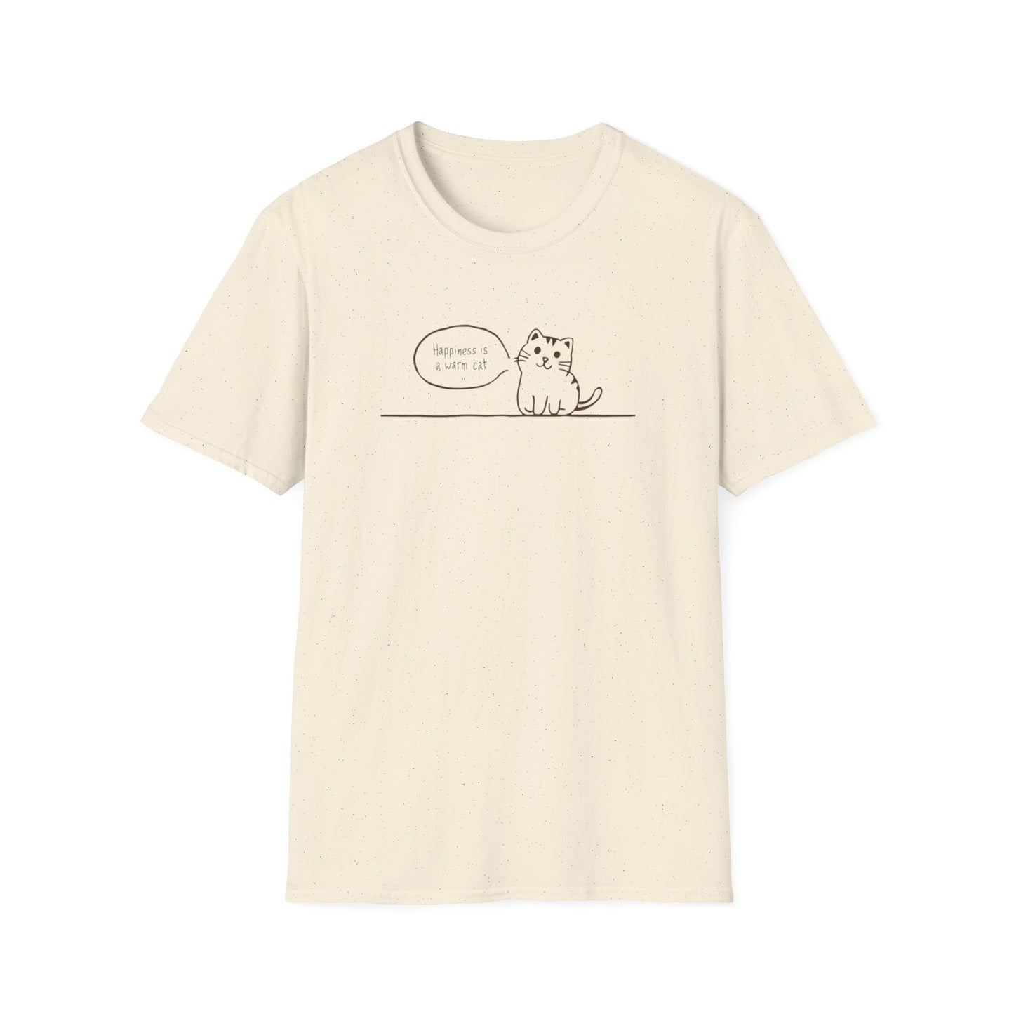 HAPPINESS IS A WARM CAT CLASSIC FIT T-SHIRT