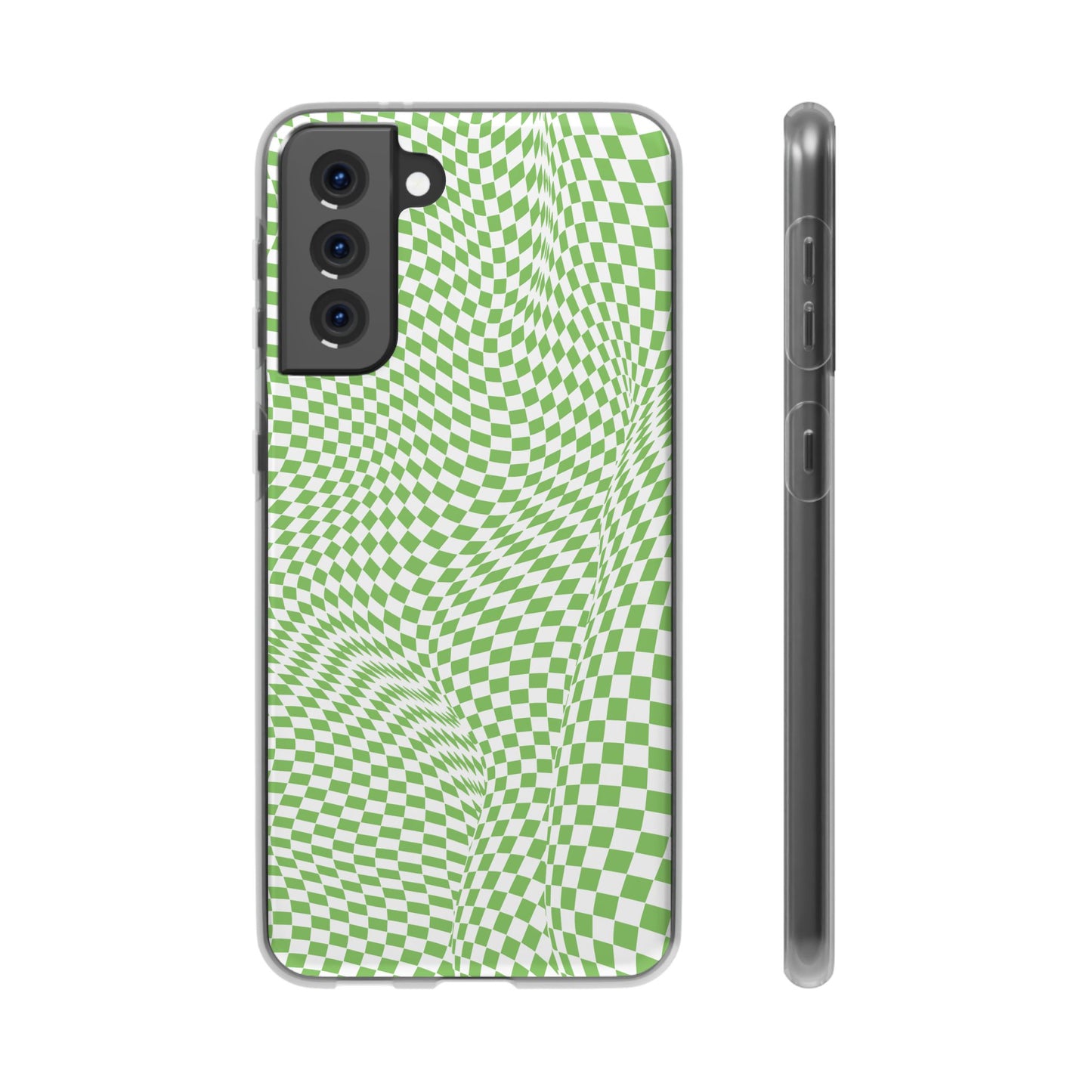 TRIPPY GREEN CHECKERED SAMSUNG FLEXI PHONECASE